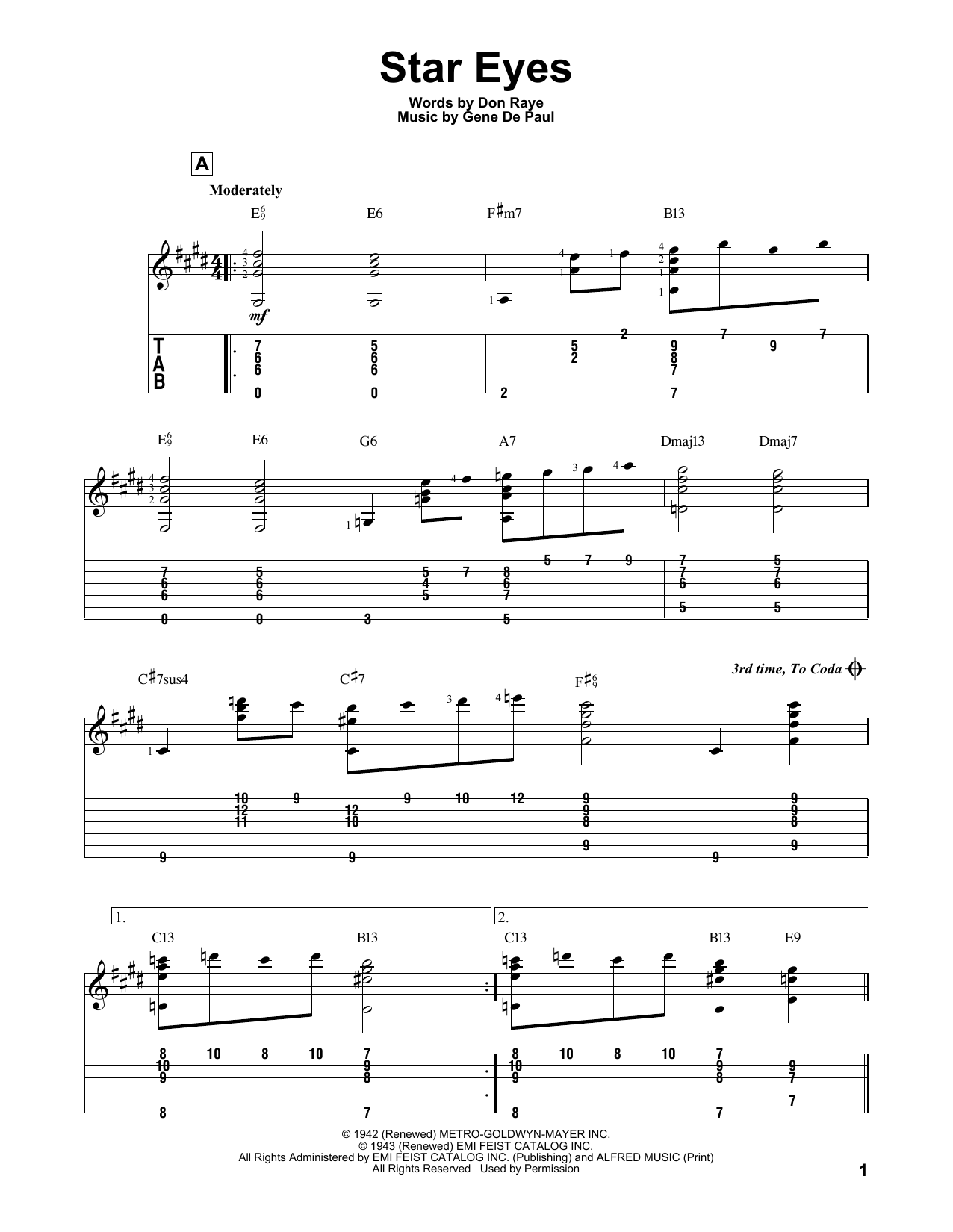 Star Eyes (Solo Guitar) von Charlie Parker