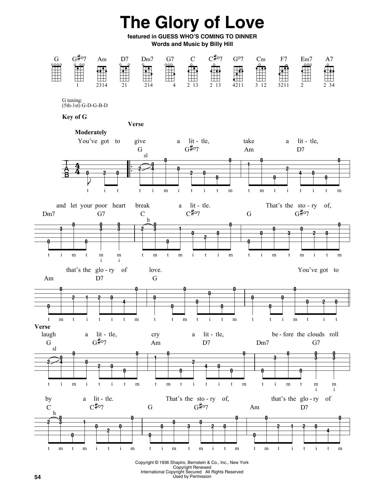 The Glory Of Love (Banjo Tab) von Billy Hill