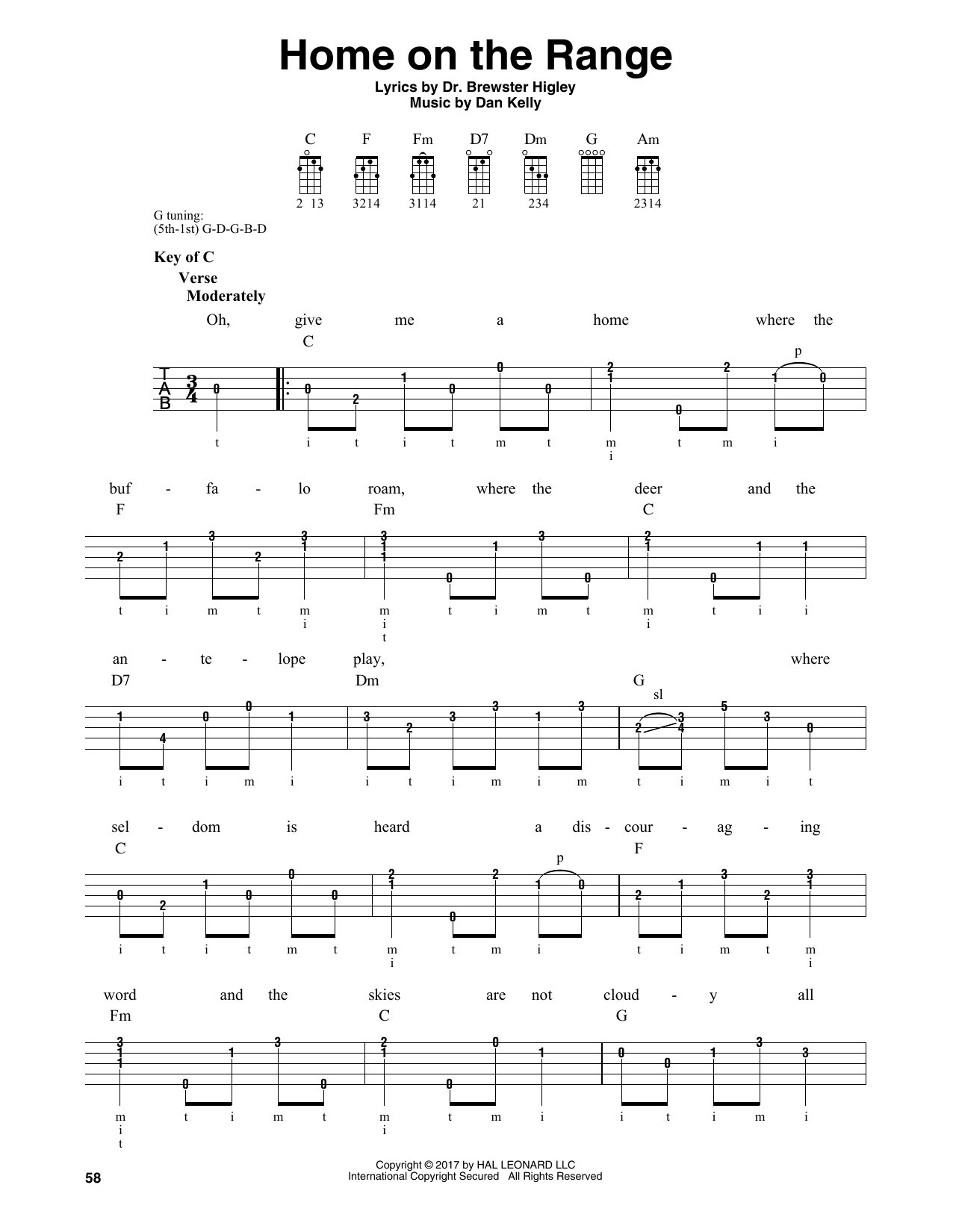 Home On The Range (Banjo Tab) von Dan Kelly