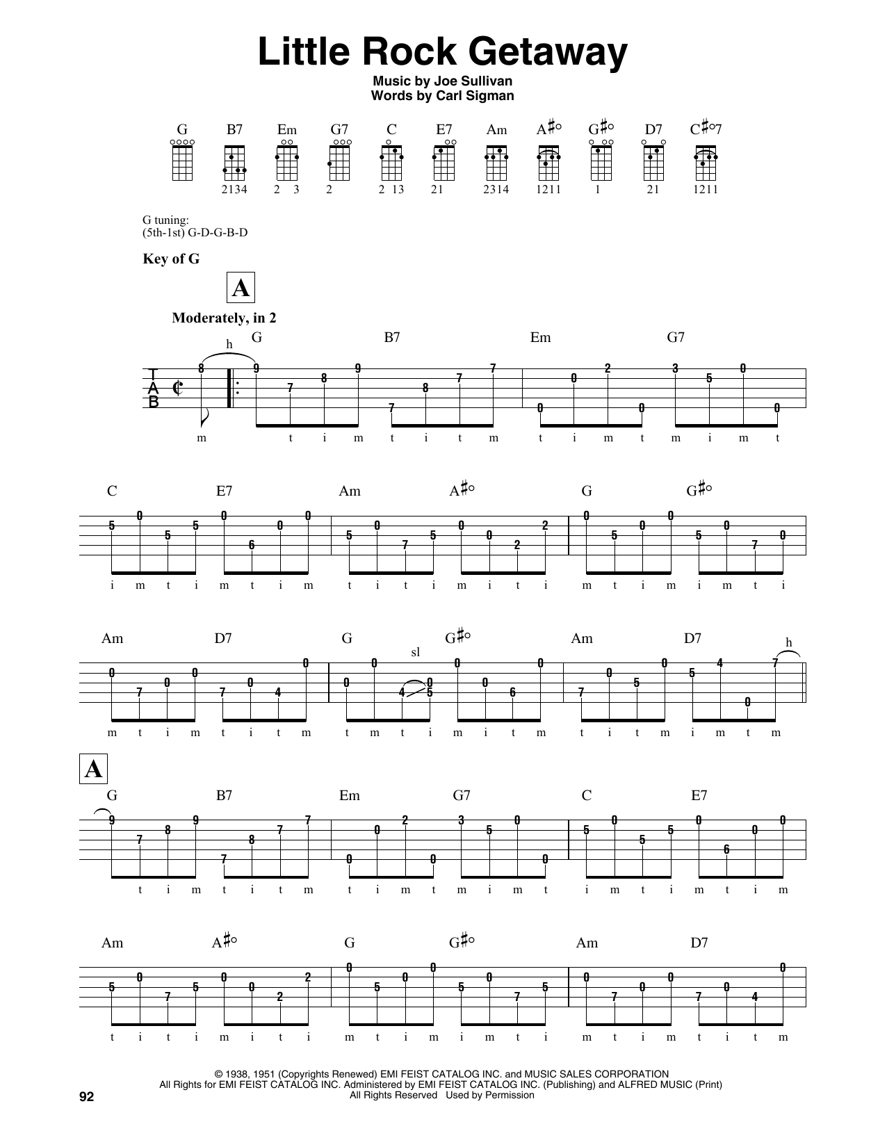 Little Rock Getaway (Banjo Tab) von Carl Sigman