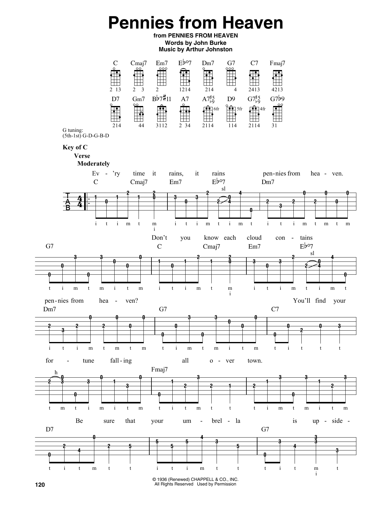 Pennies From Heaven (Banjo Tab) von John Burke