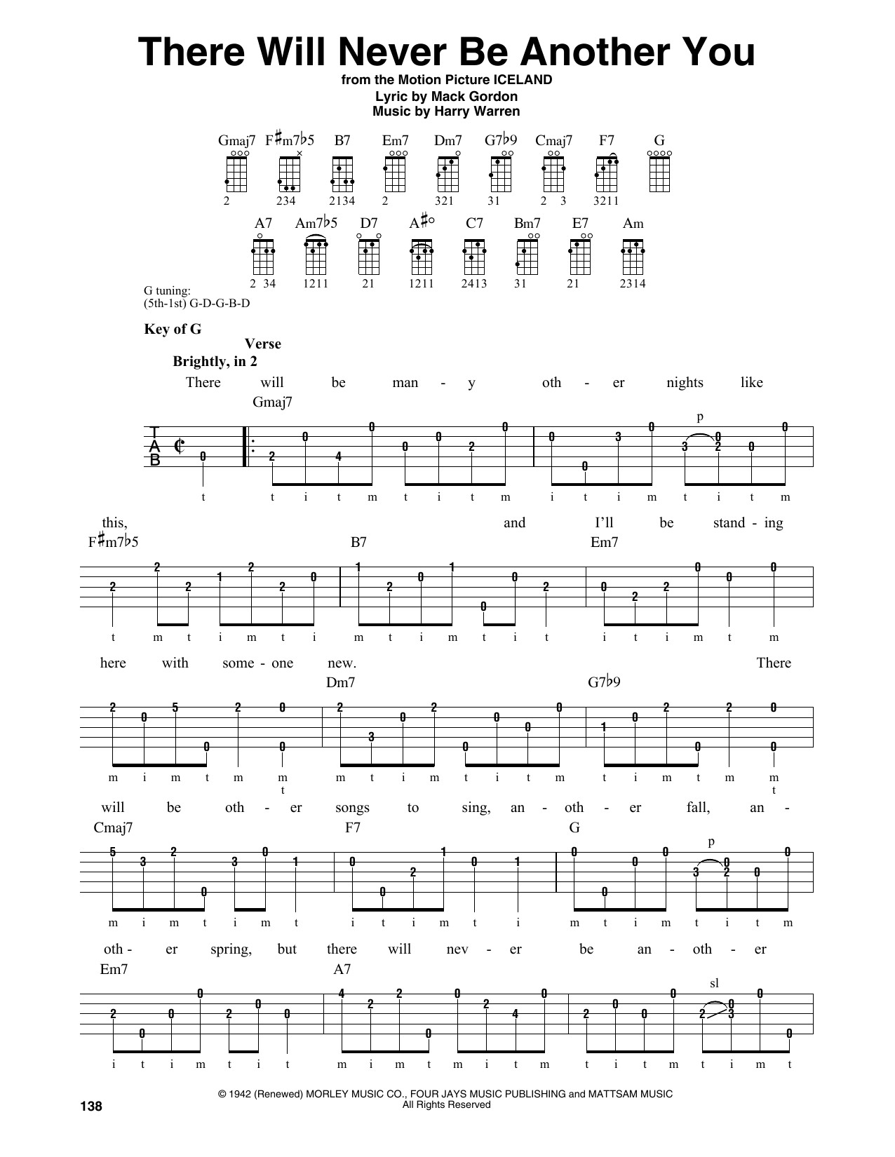 There Will Never Be Another You (Banjo Tab) von Mack Gordon