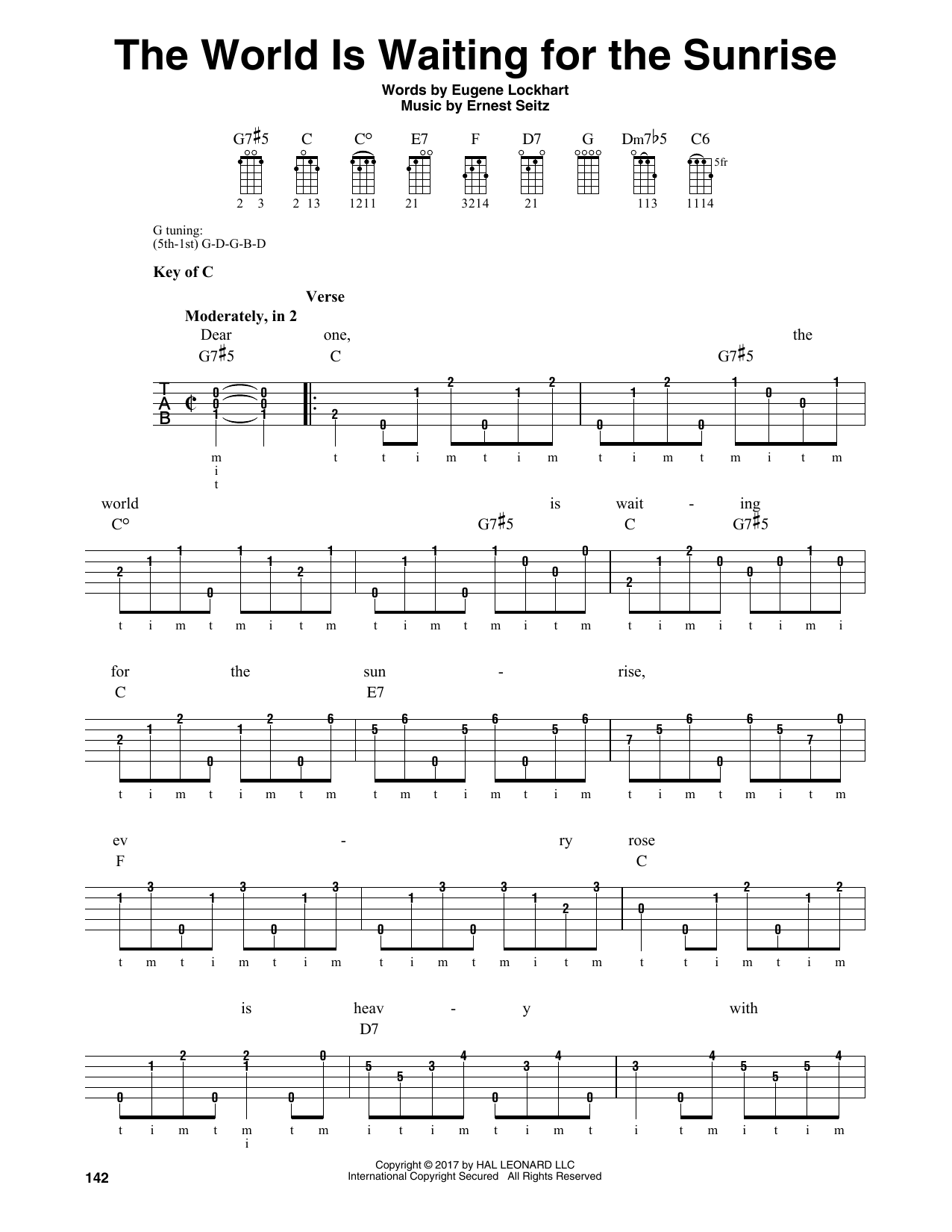 The World Is Waiting For The Sunrise (Banjo Tab) von Ernest Seitz