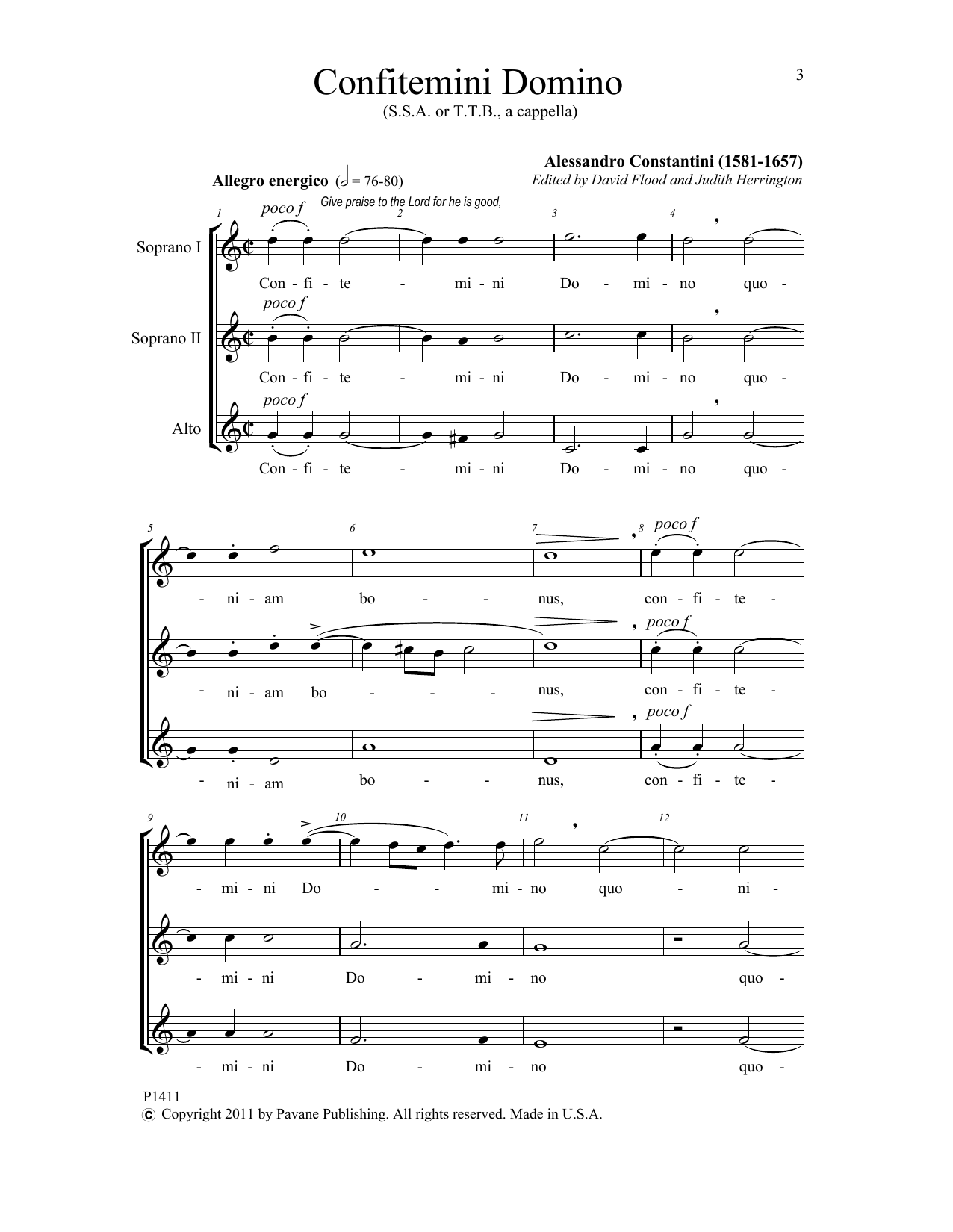 Confitemini Domino (SSA Choir) von Judith Herrington