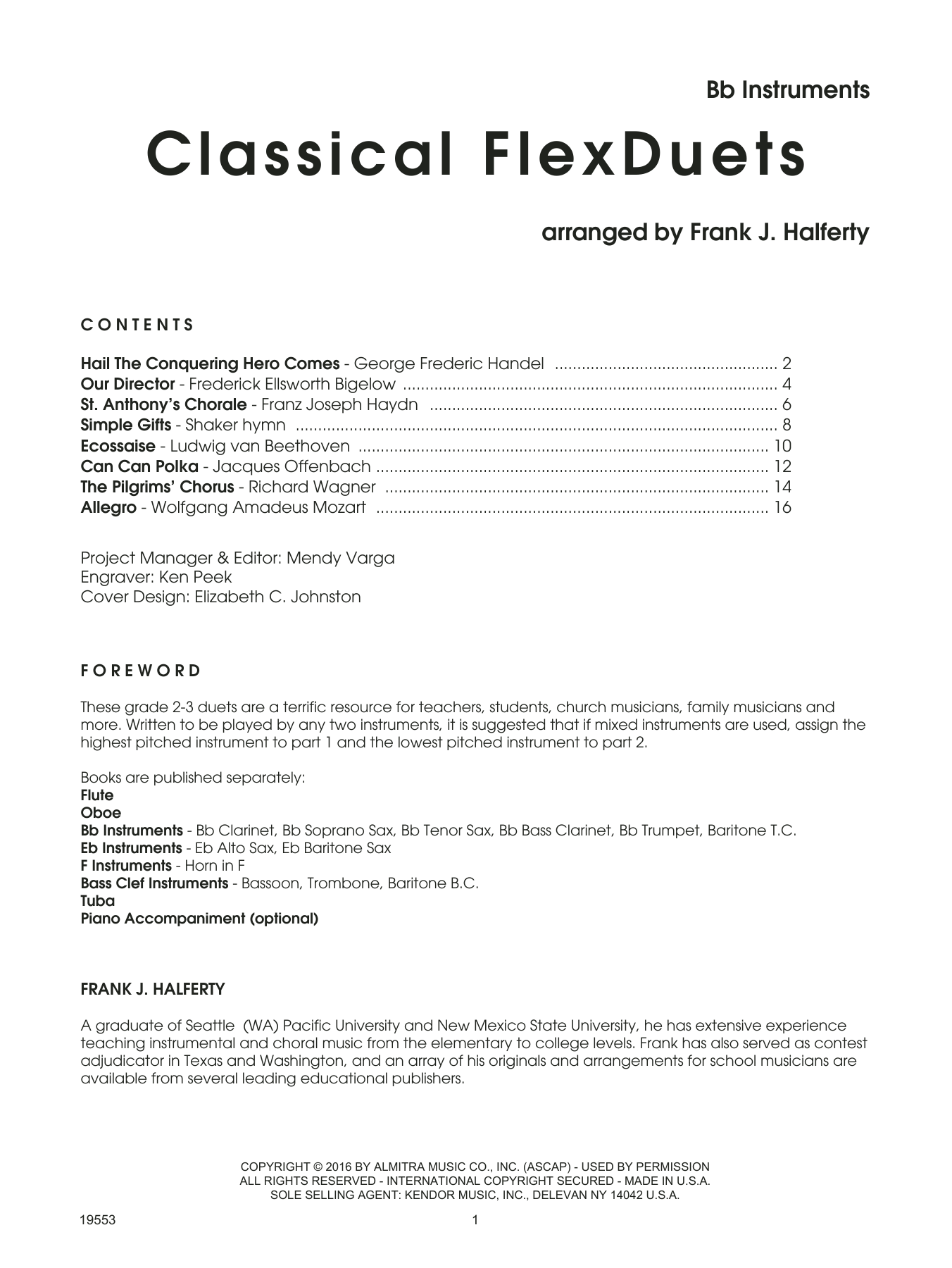 Classical FlexDuets - Bb Instruments (Woodwind Ensemble) von Frank J. Halferty