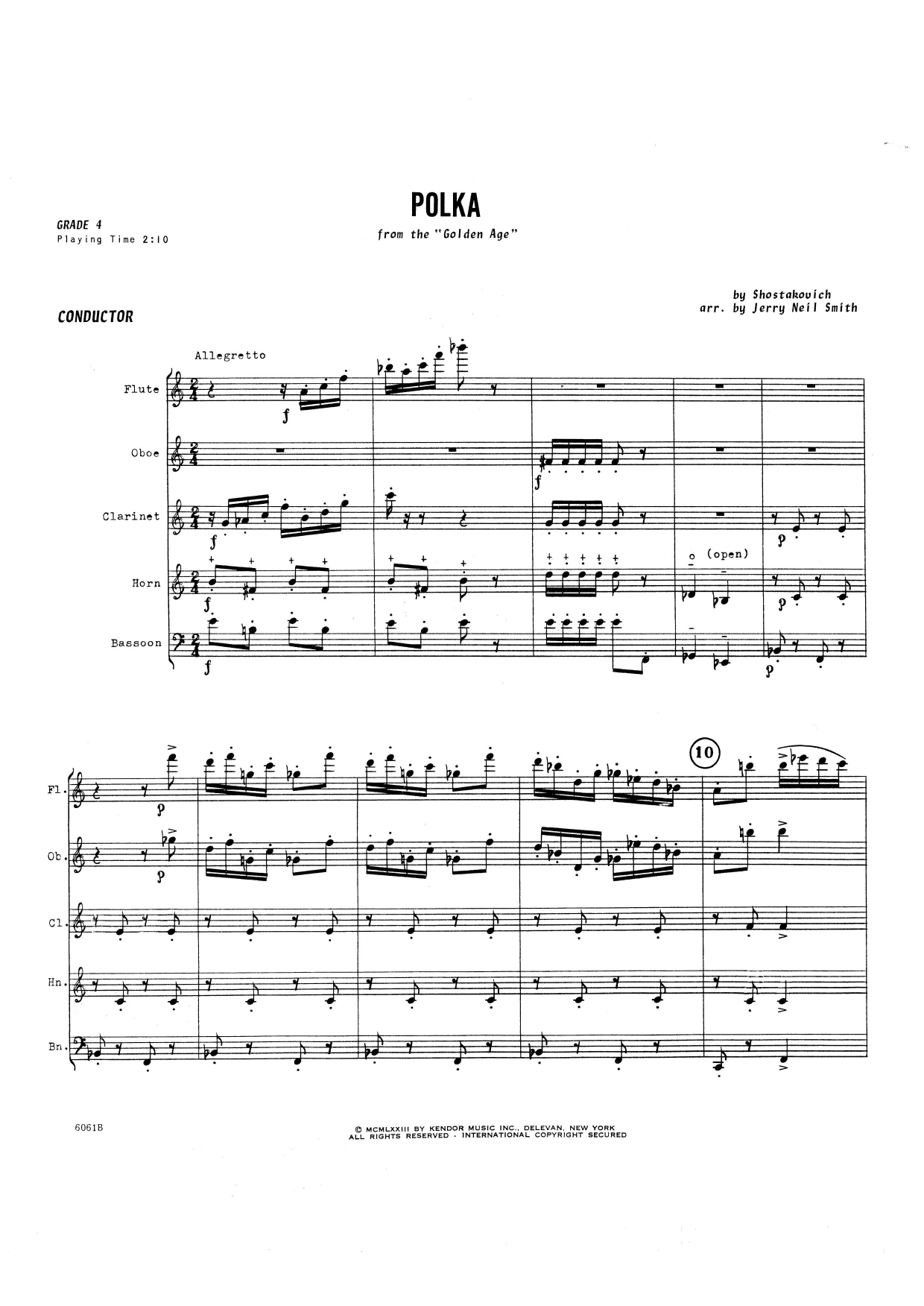 Polka - Full Score (Woodwind Ensemble) von Jerry Smith