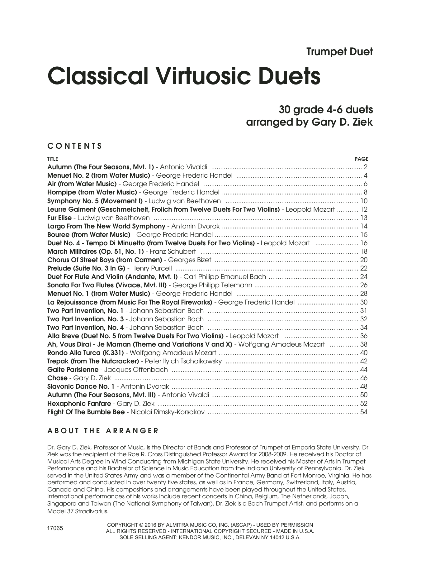 Classic Virtuosic Duets (30 Grade 4-6 Duets) (Brass Ensemble) von Gary Ziek