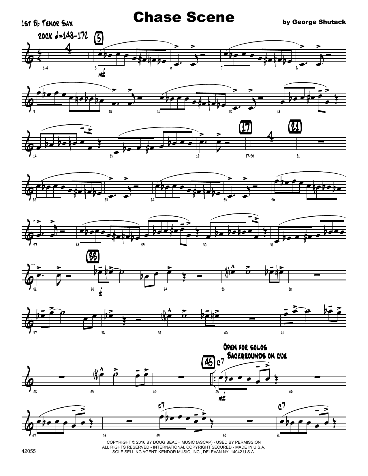 Chase Scene - 1st Tenor Saxophone (Jazz Ensemble) von George Shutack