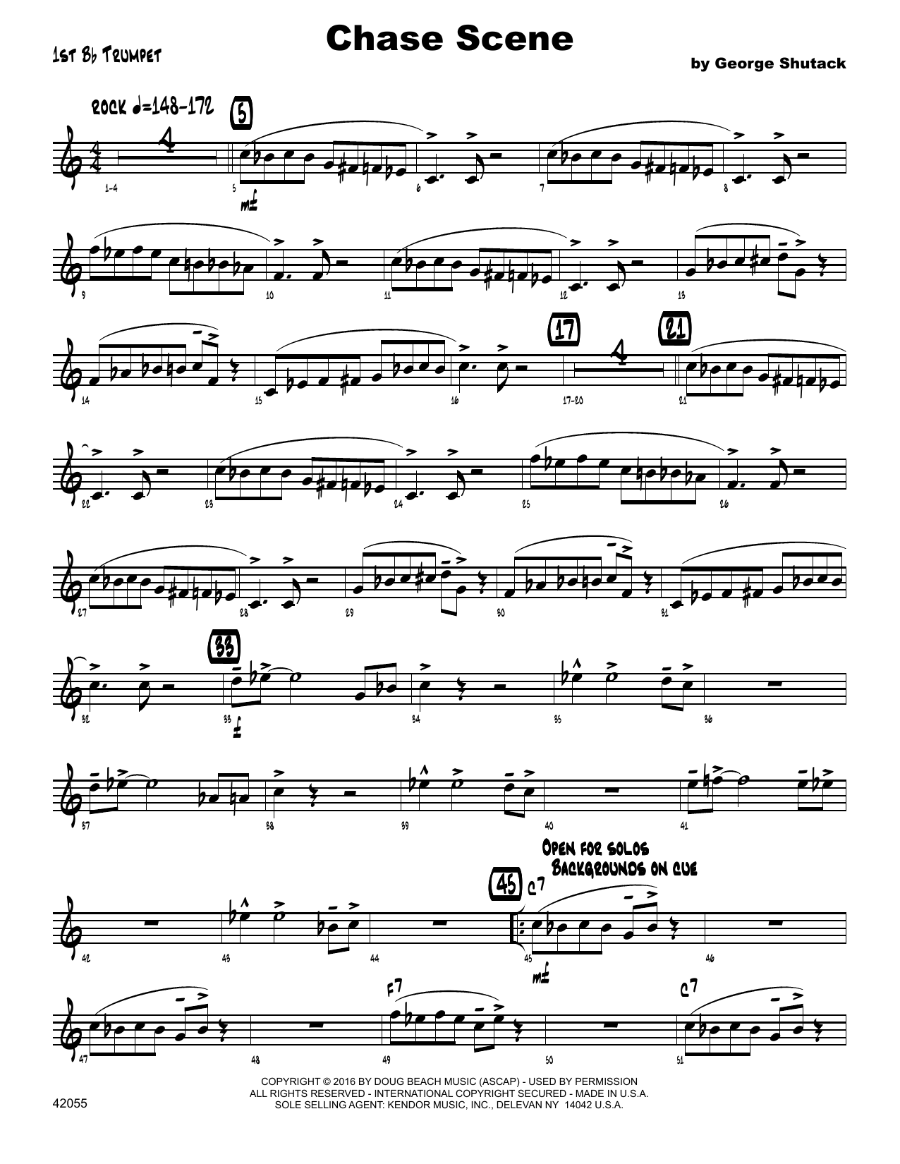 Chase Scene - 1st Bb Trumpet (Jazz Ensemble) von George Shutack