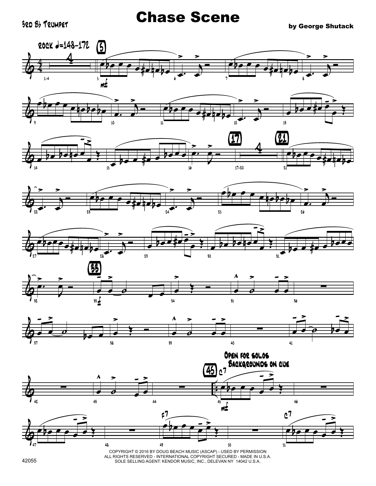 Chase Scene - 3rd Bb Trumpet (Jazz Ensemble) von George Shutack
