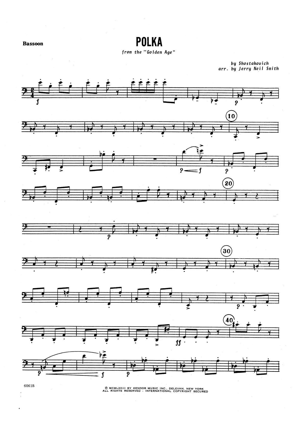 Polka - Bassoon (Woodwind Ensemble) von Jerry Smith