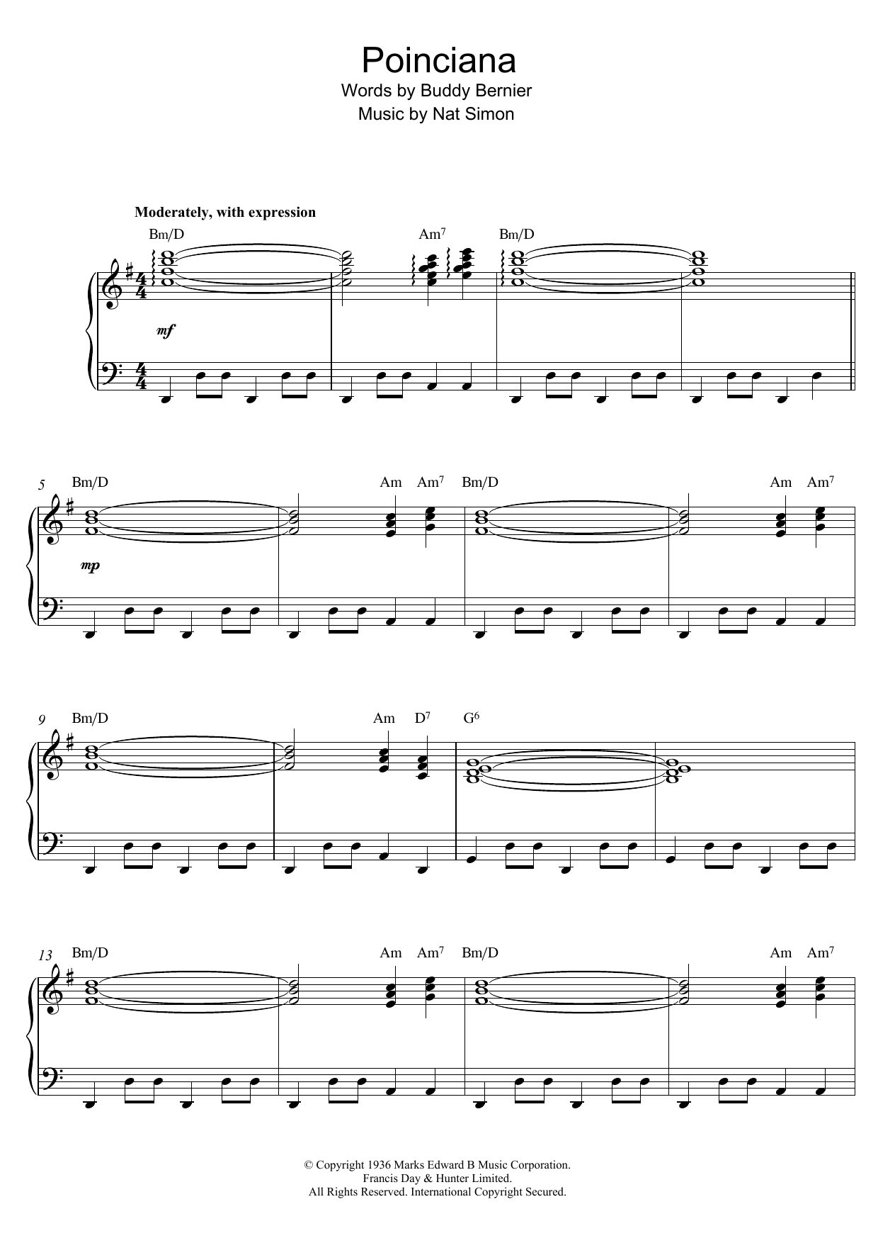 Poinciana (Piano Solo) von Nat Simon