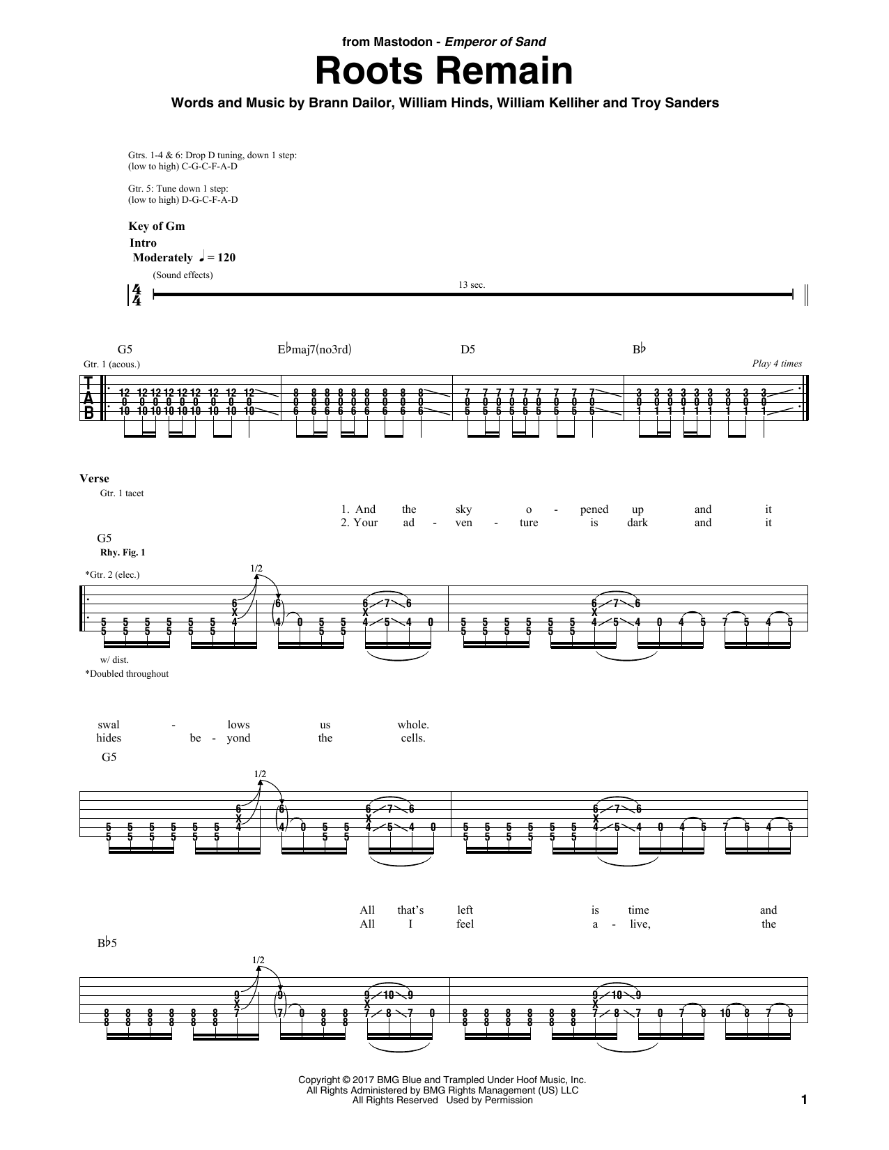 Roots Remain (Guitar Rhythm Tab) von Mastodon