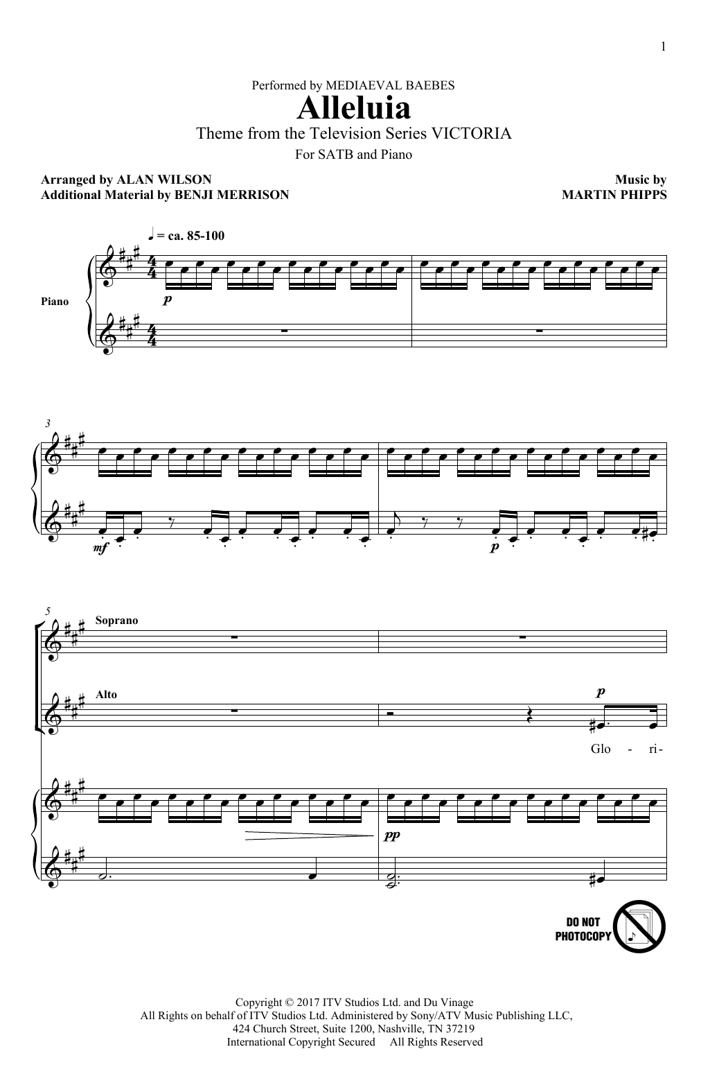 Alleluia (SATB Choir) von Martin Phipps