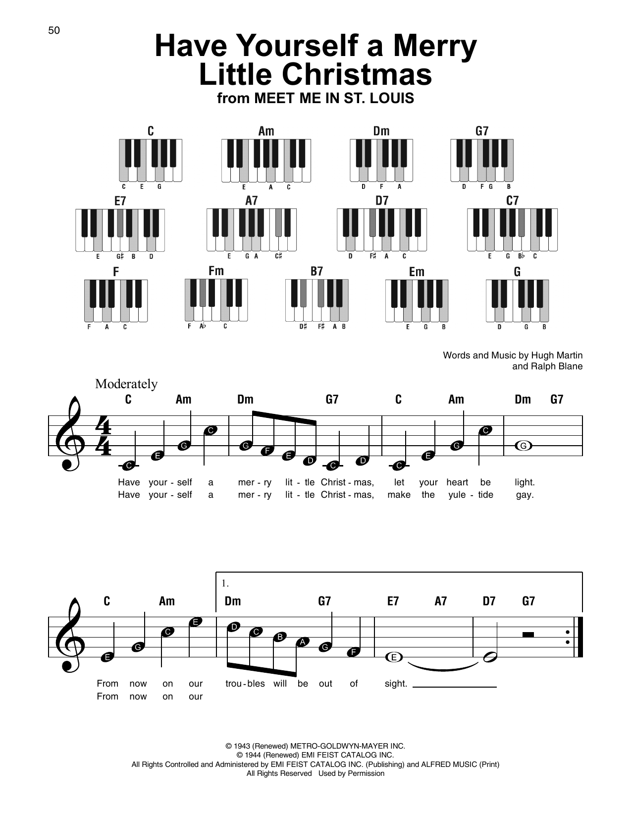 Have Yourself A Merry Little Christmas (Super Easy Piano) von Hugh Martin