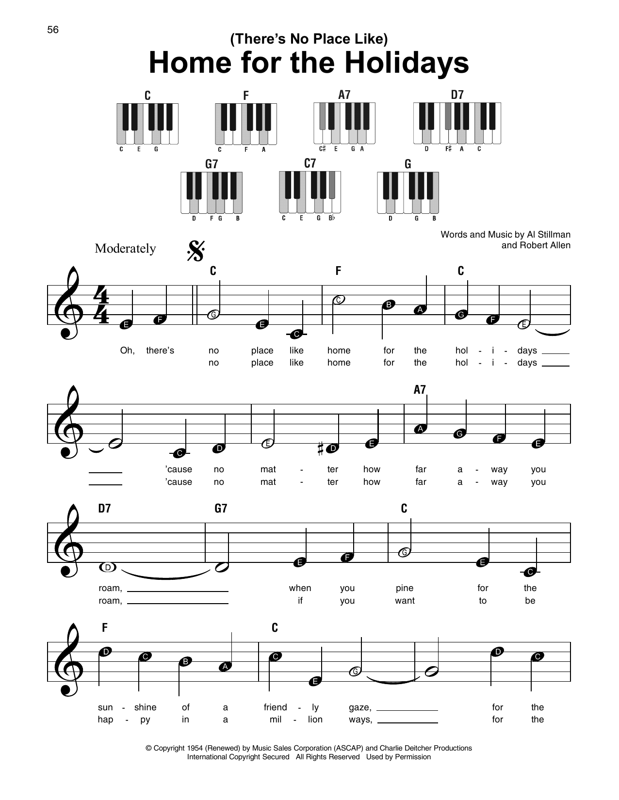 (There's No Place Like) Home For The Holidays (Super Easy Piano) von Perry Como