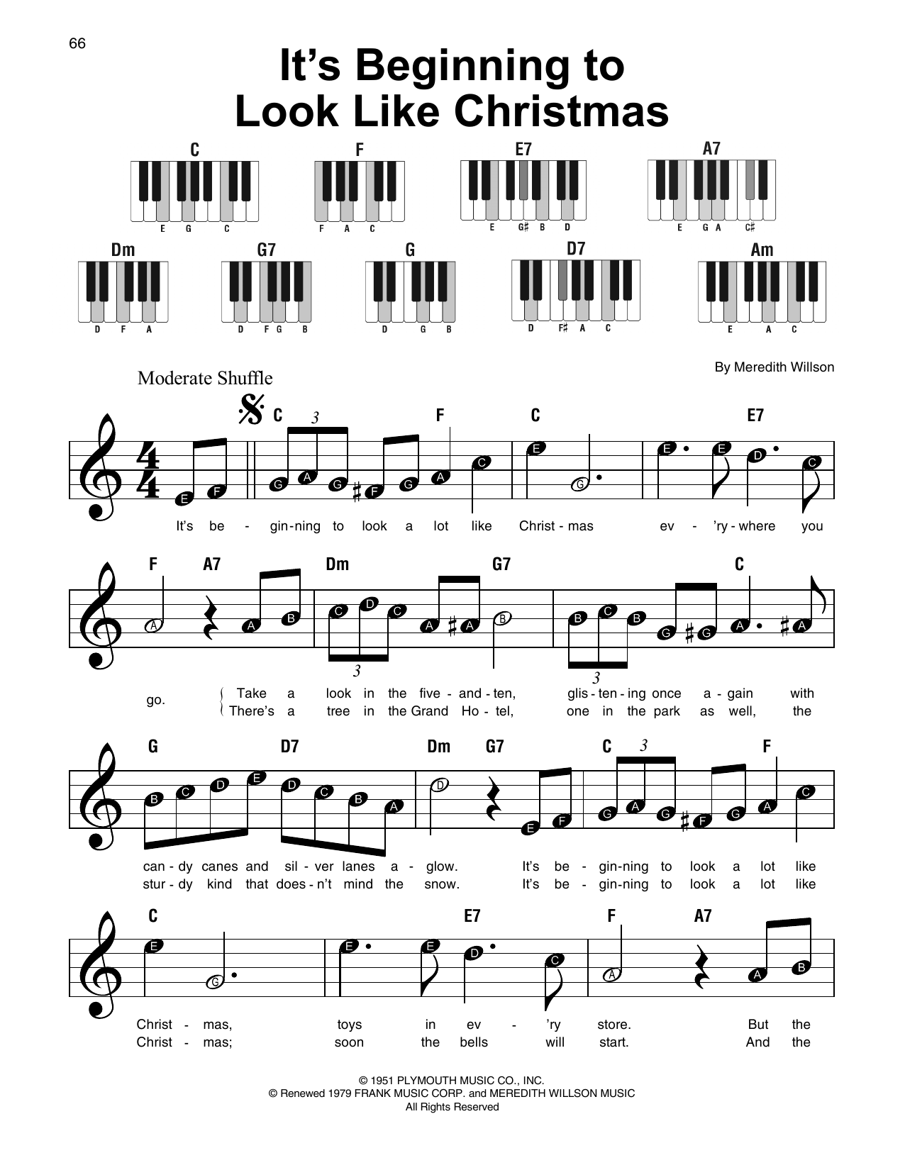 It's Beginning To Look Like Christmas (Super Easy Piano) von Meredith Willson