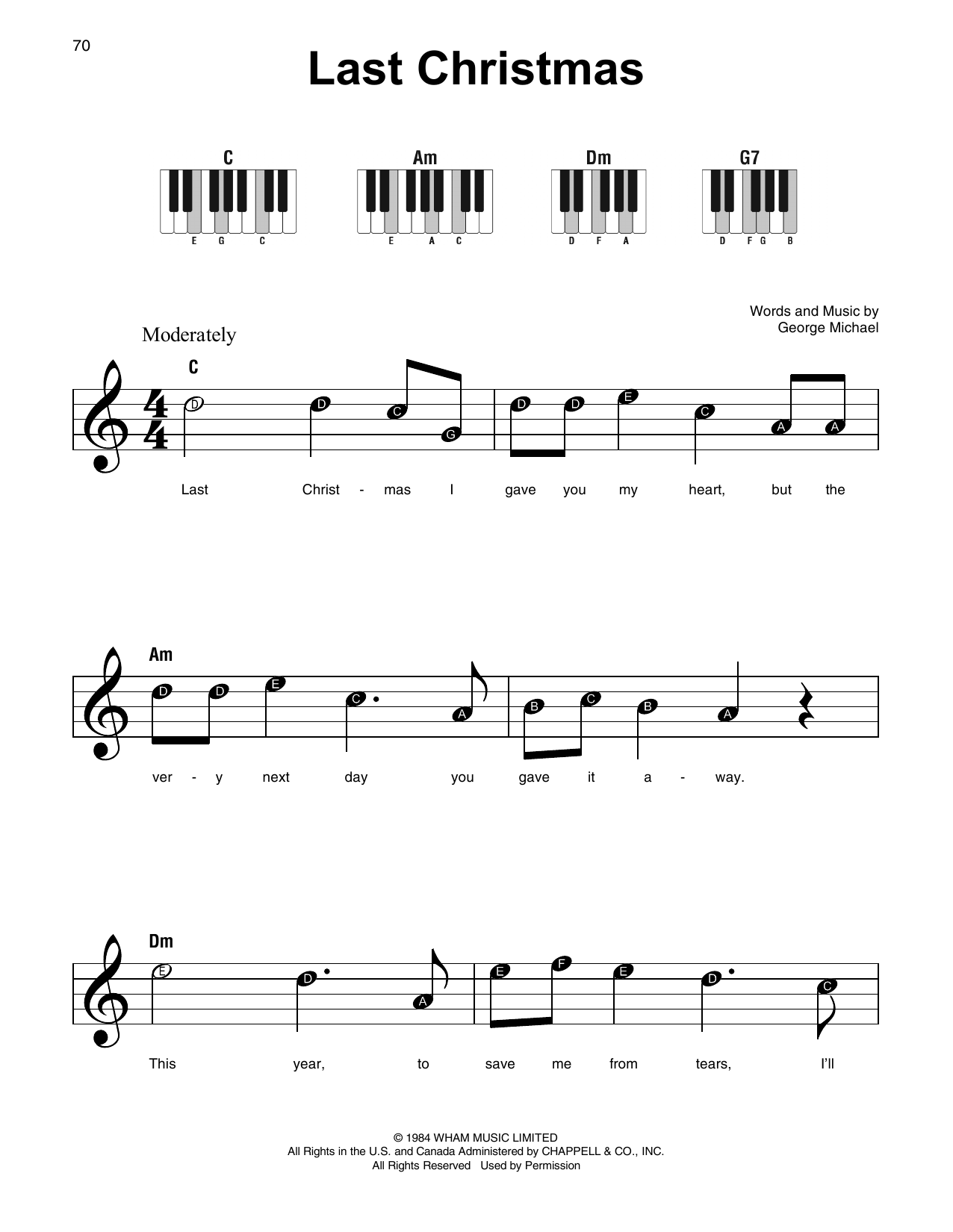 Last Christmas (Super Easy Piano) von Wham!