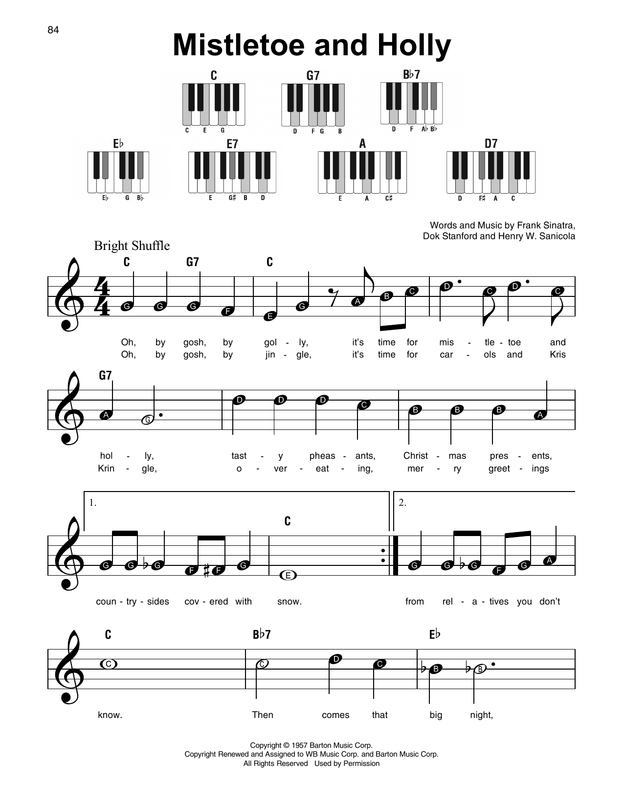 Mistletoe And Holly (Super Easy Piano) von Frank Sinatra