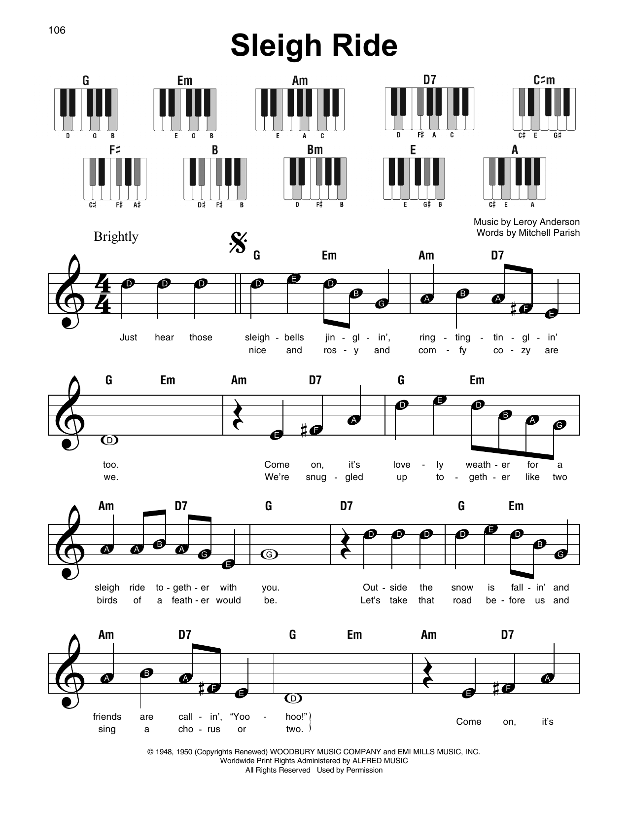 Sleigh Ride (Super Easy Piano) von Leroy Anderson