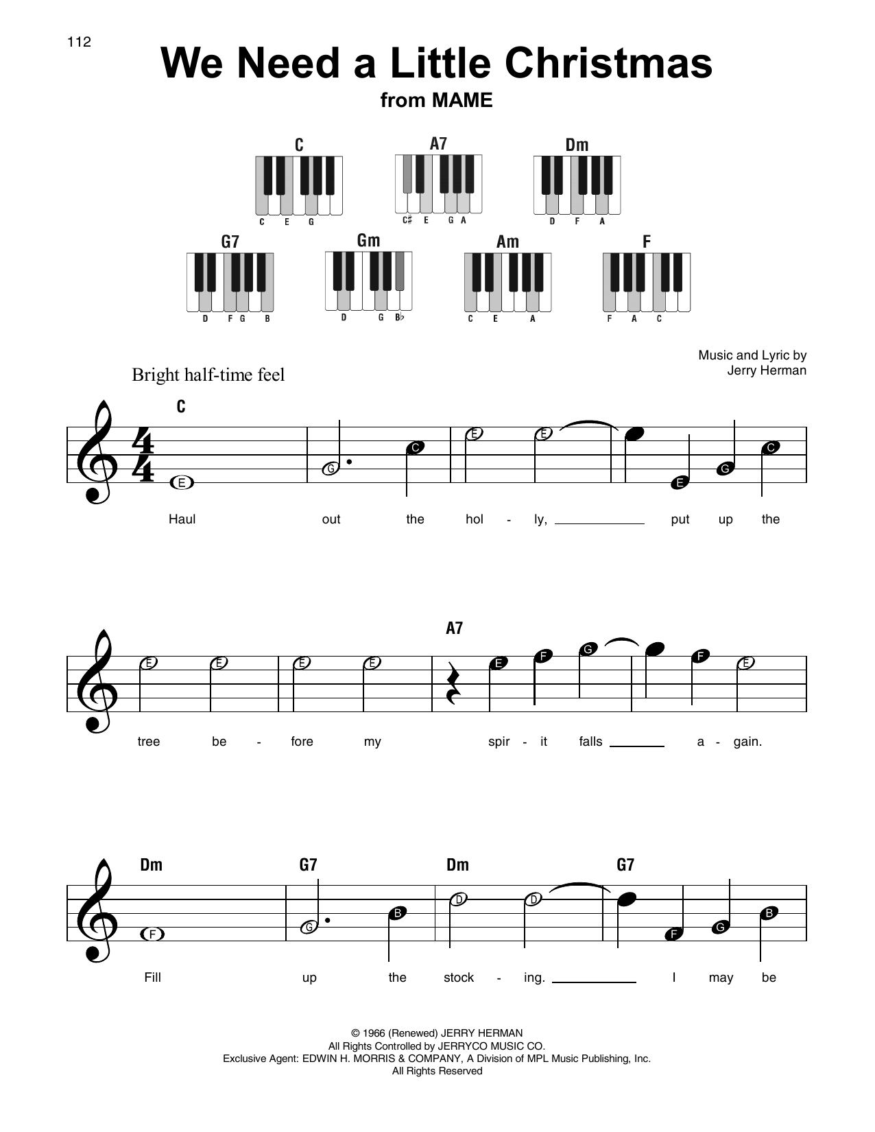 We Need A Little Christmas (Super Easy Piano) von Jerry Herman