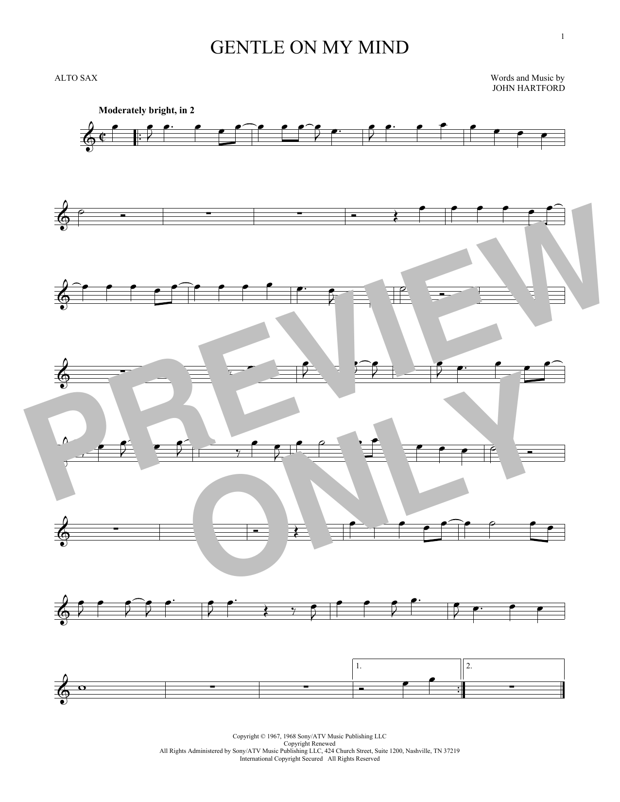 Gentle On My Mind (Alto Sax Solo) von Glen Campbell