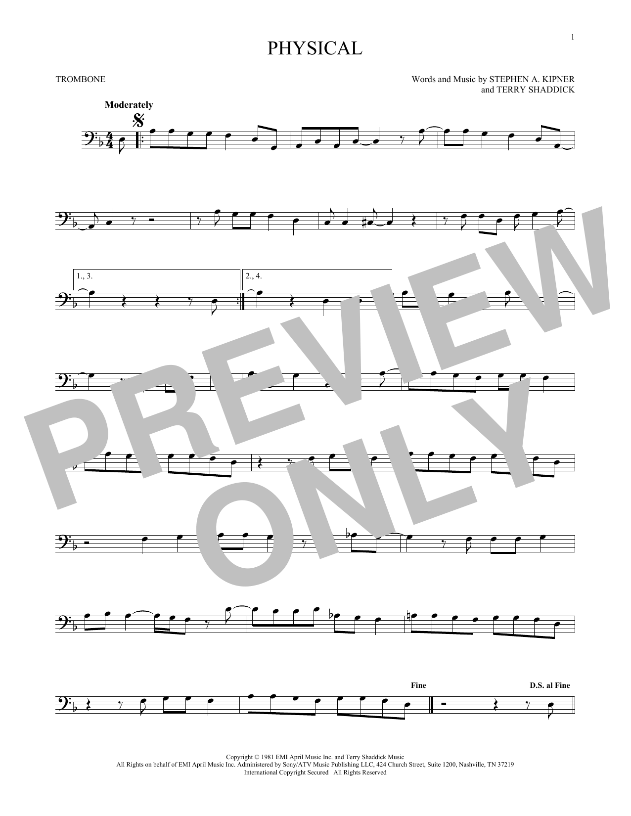 Physical (Trombone Solo) von Olivia Newton-John