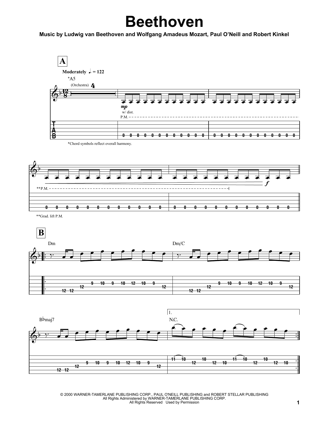 Beethoven (Guitar Tab (Single Guitar)) von Trans-Siberian Orchestra