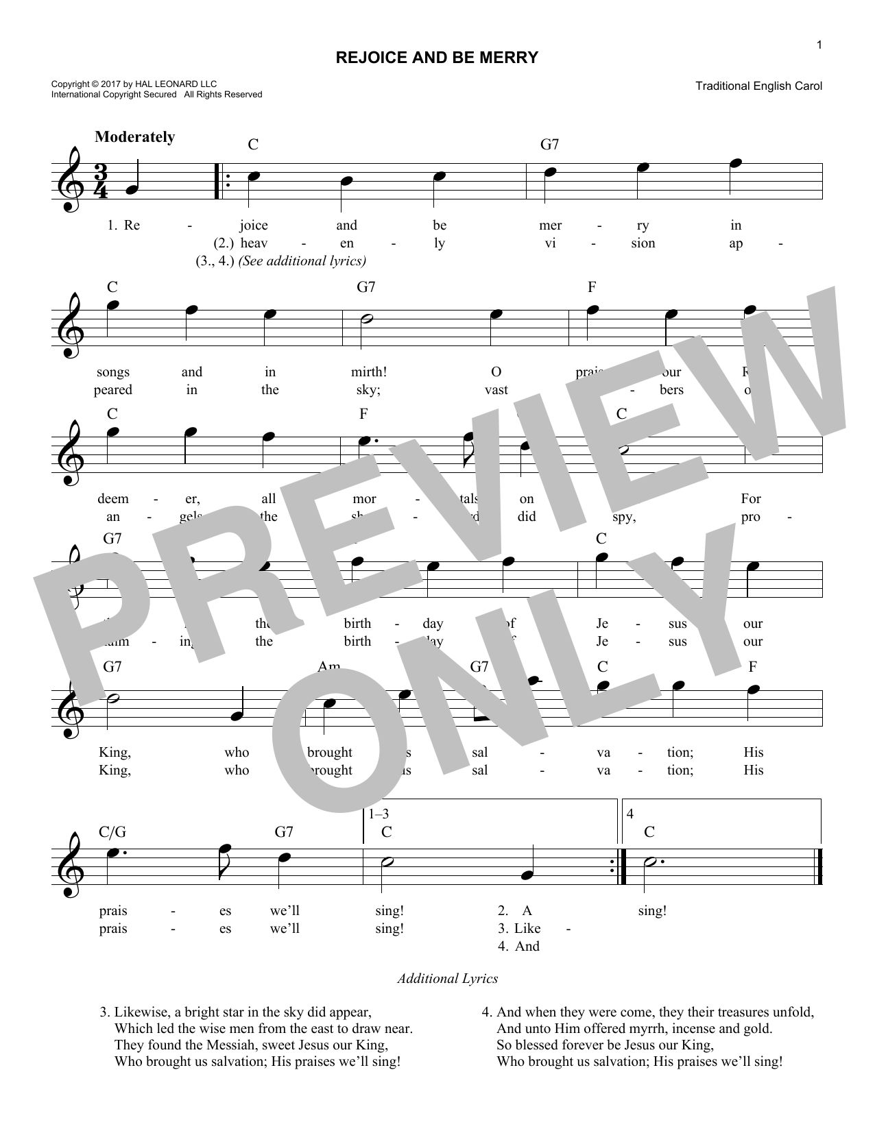 Rejoice And Be Merry (Lead Sheet / Fake Book) von Traditional English Carol