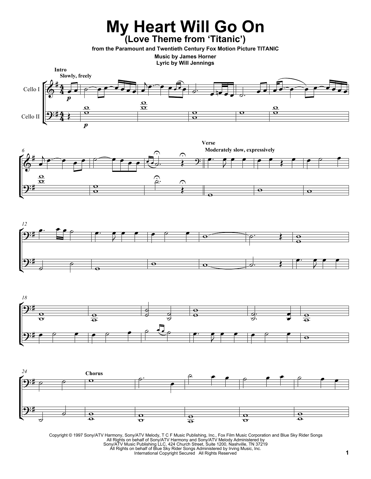 My Heart Will Go On (Love Theme from Titanic) (Cello Duet) von 2Cellos