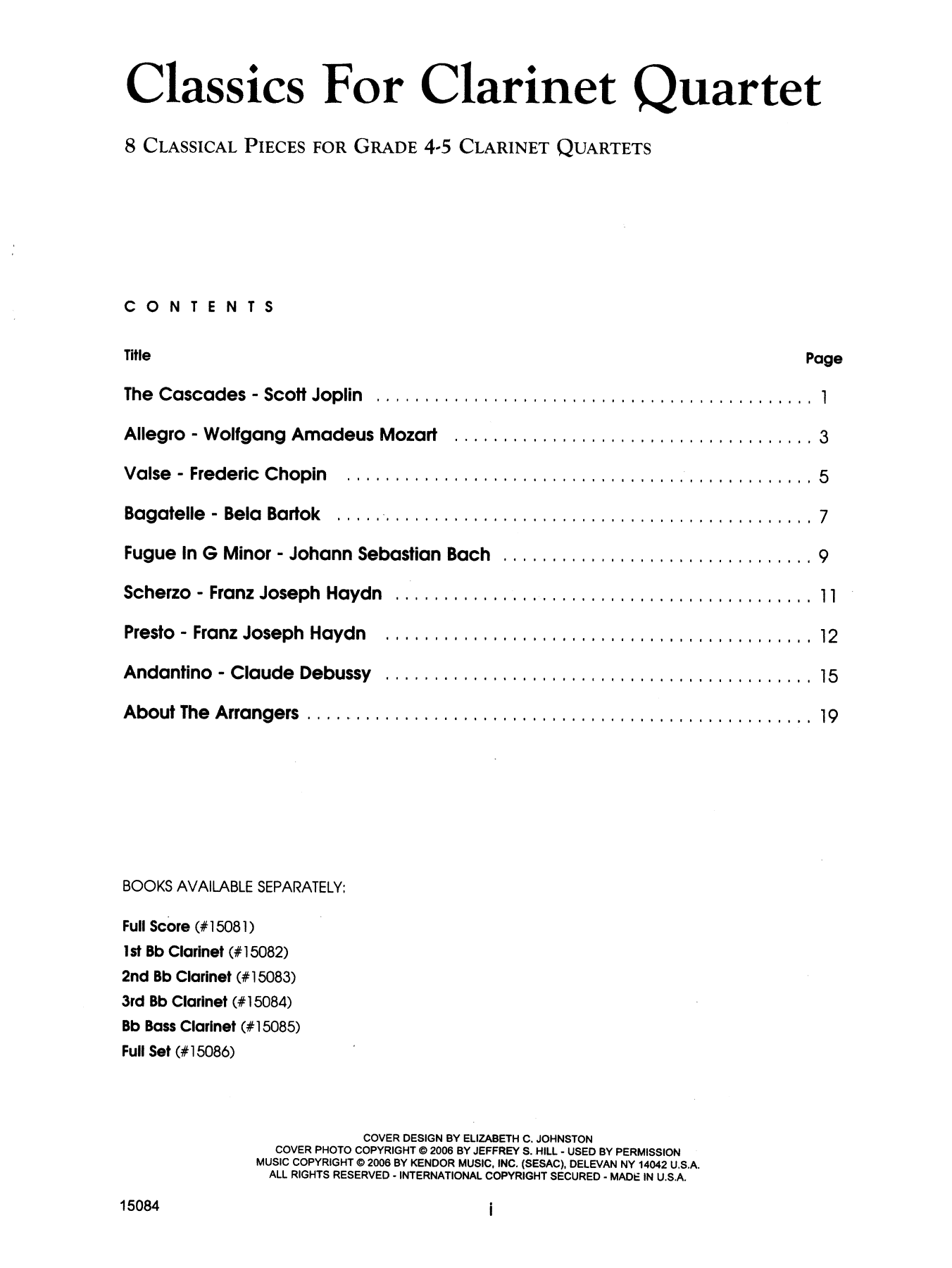 Classics For Clarinet Quartet -  3rd Bb Clarinet (Woodwind Ensemble) von Richard Johnston