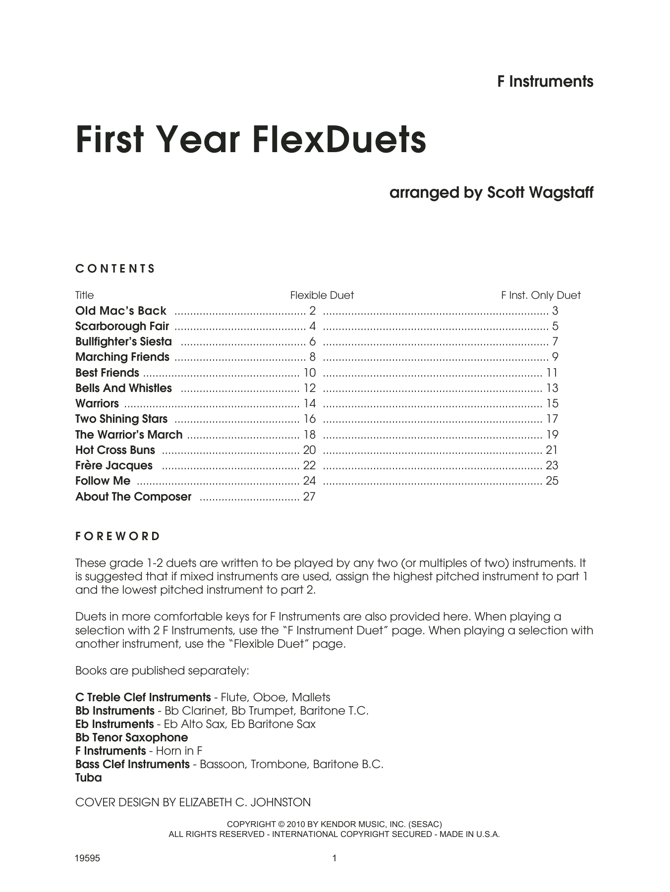 First Year FlexDuets - F Instruments (Brass Ensemble) von Scott Wagstaff