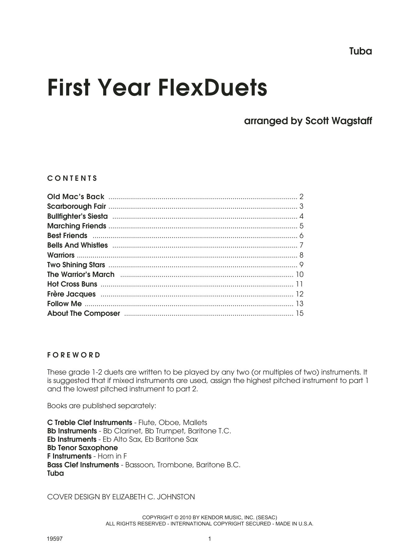 First Year FlexDuets - Tuba (Brass Ensemble) von Scott Wagstaff