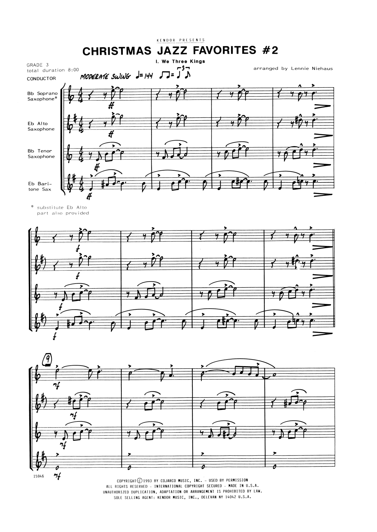 Christmas Jazz Favorites #2 - Full Score (Woodwind Ensemble) von Lennie Niehaus