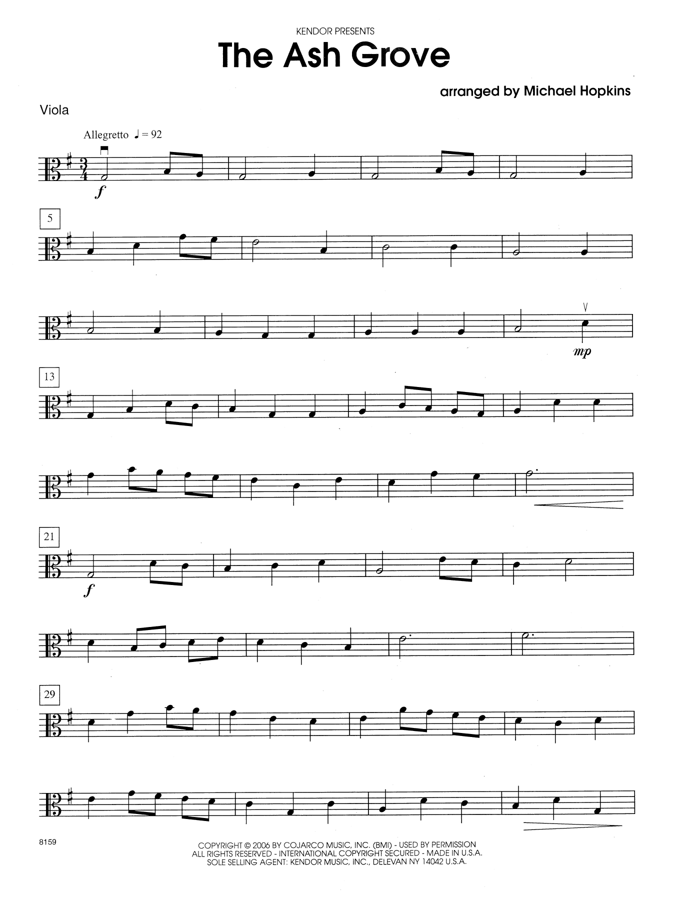 The Ash Grove - Viola (Orchestra) von Michael Hopkins