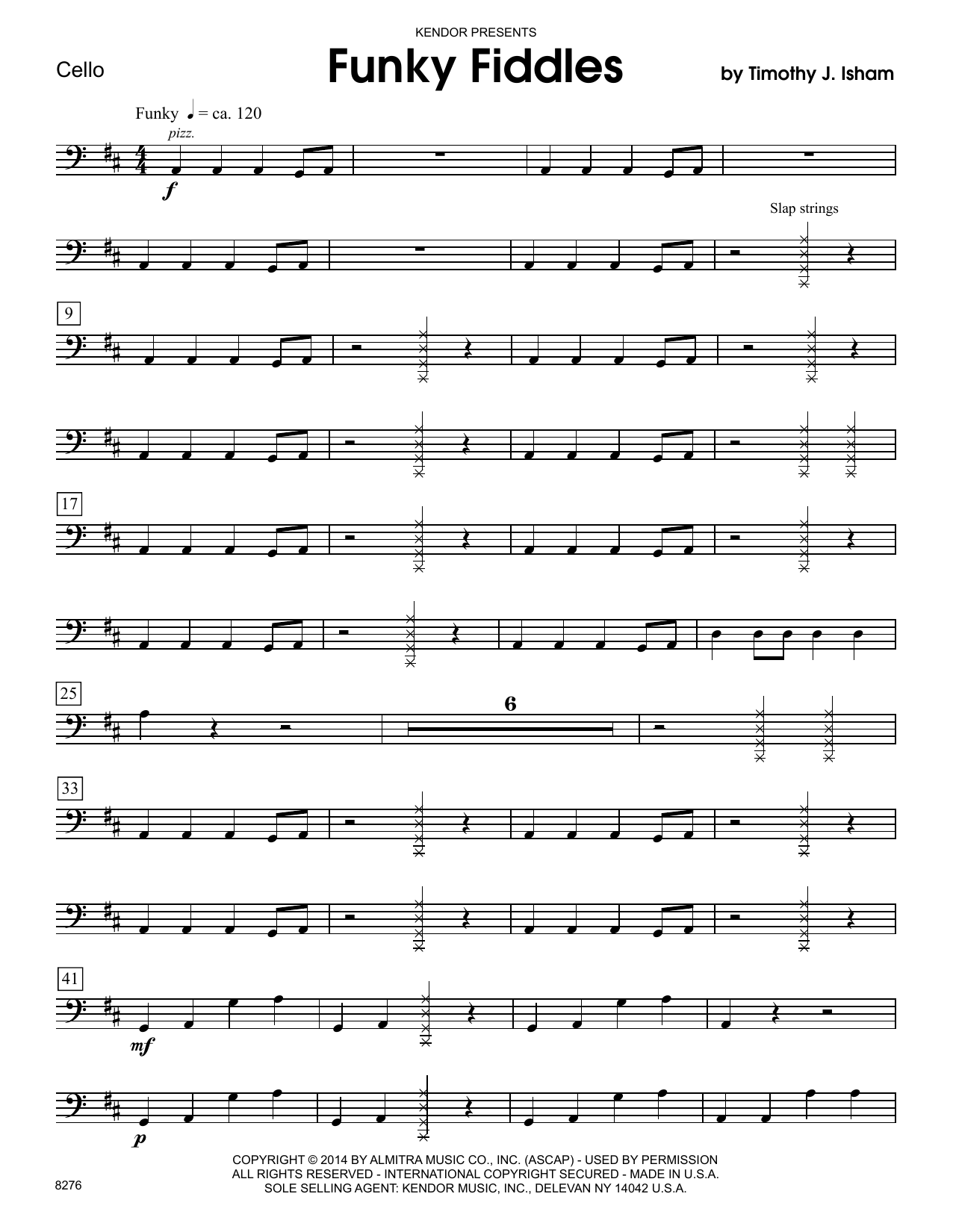 Funky Fiddles - Cello (Orchestra) von Timothy Isham