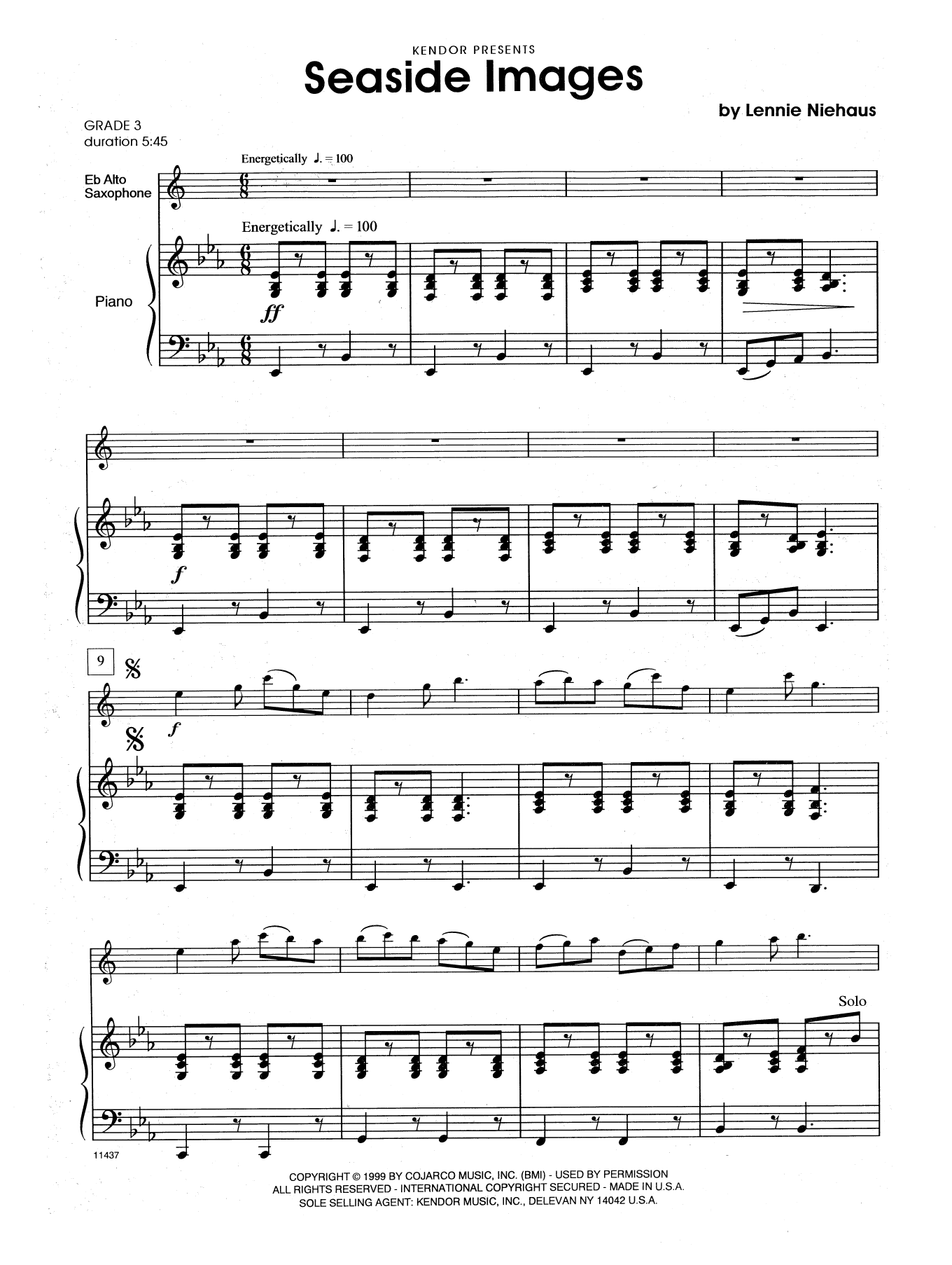 Seaside Images - Piano Accompaniment (Woodwind Solo) von Lennie Niehaus