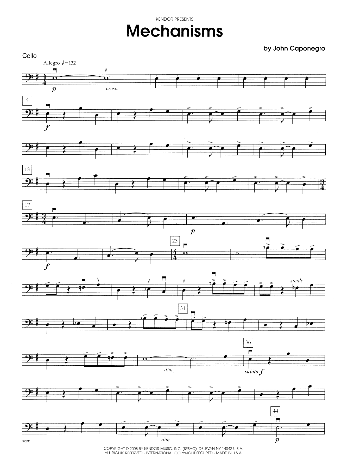 Mechanisms - Cello (Orchestra) von John Caponegro