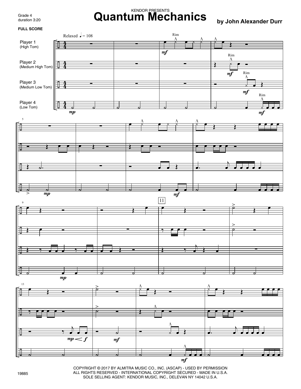 Quantum Mechanics - Full Score (Percussion Ensemble) von John Alexander Durr