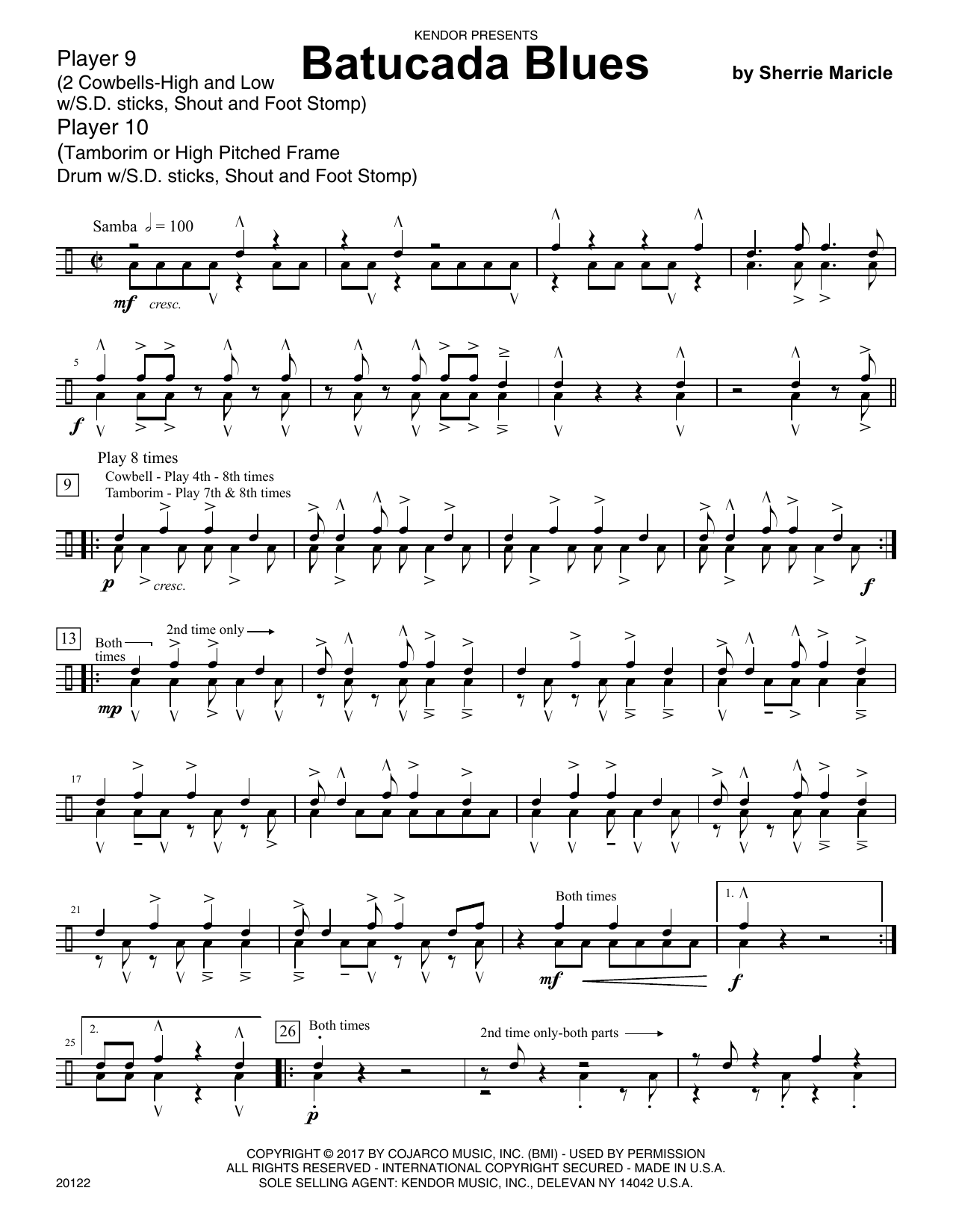 Batucada Blues - Percussion 8 (Percussion Ensemble) von Sherrie Maricle