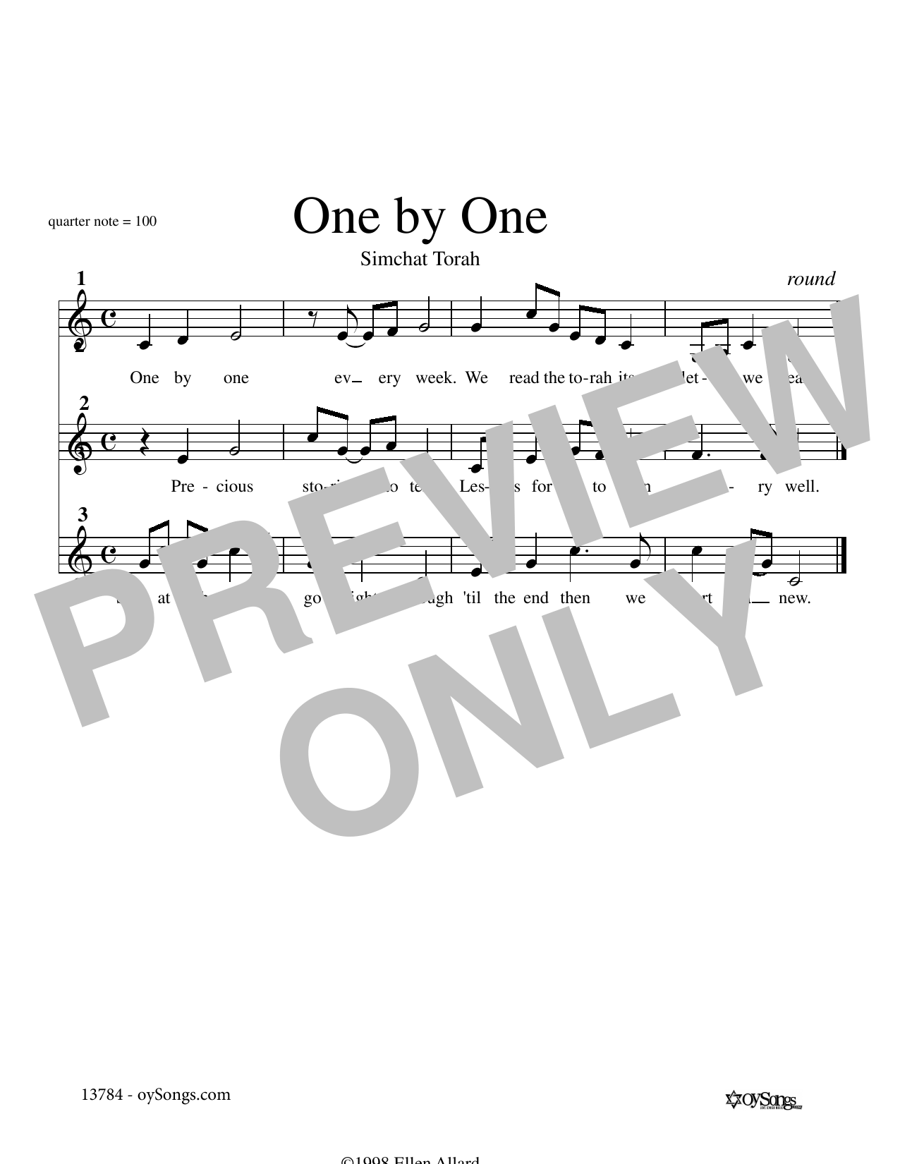 One by One (Lead Sheet / Fake Book) von Ellen Allard