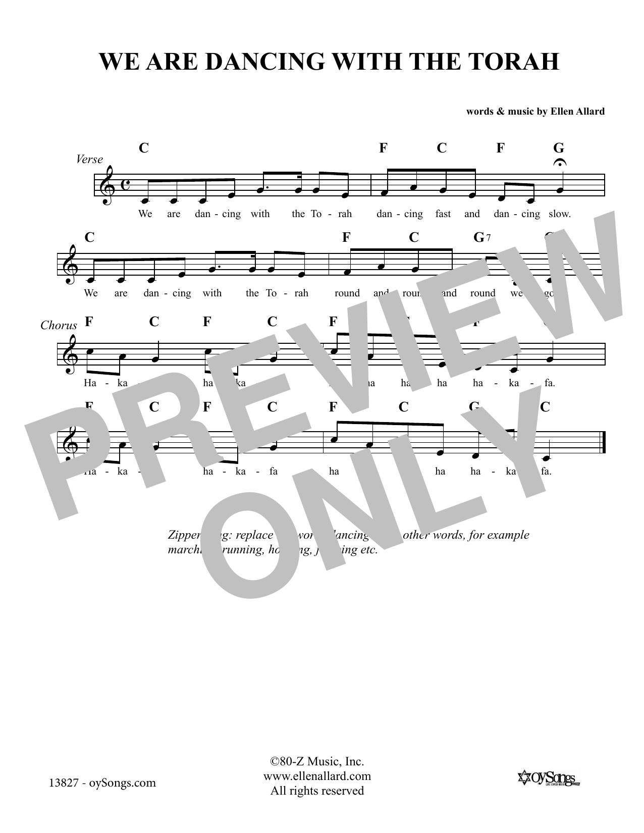 We Are Dancing With the Torah (Lead Sheet / Fake Book) von Ellen Allard