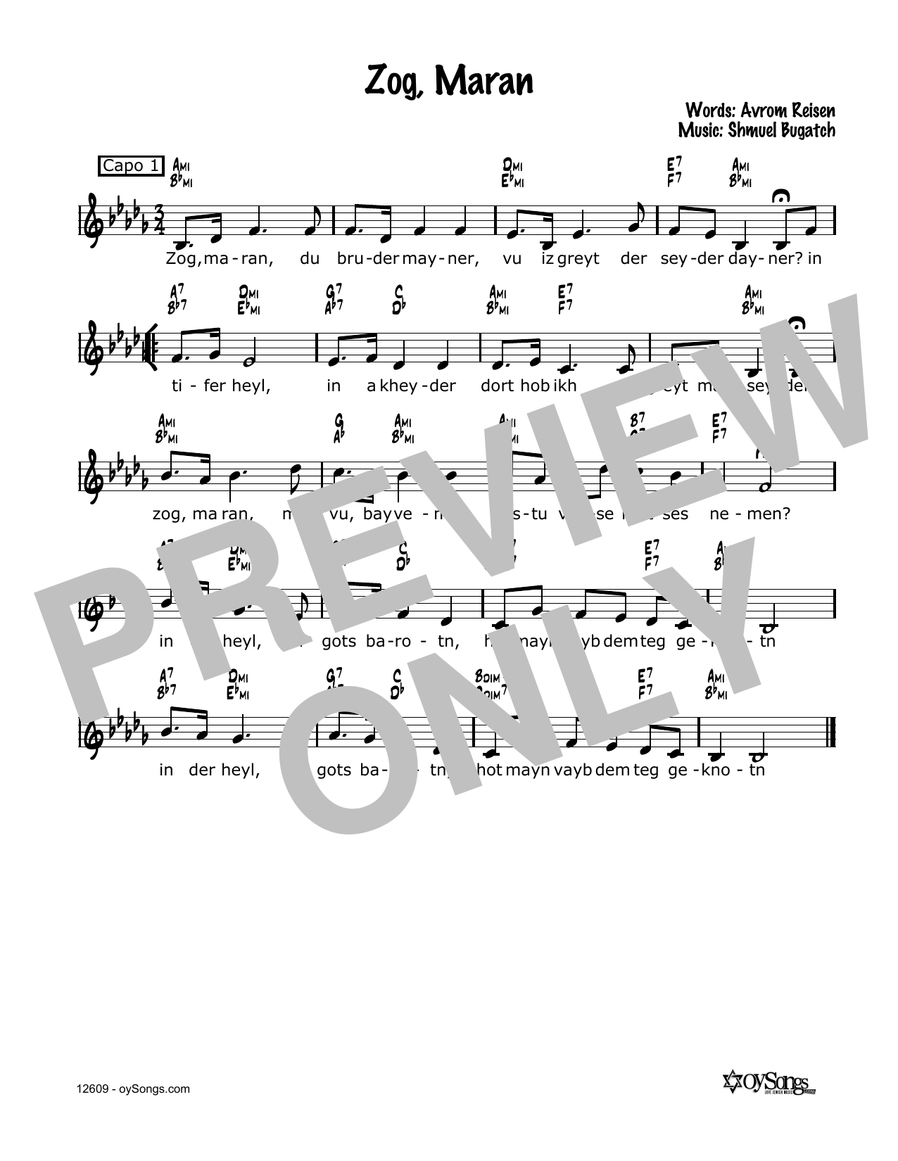 Zog, Maran (Lead Sheet / Fake Book) von Cindy Paley