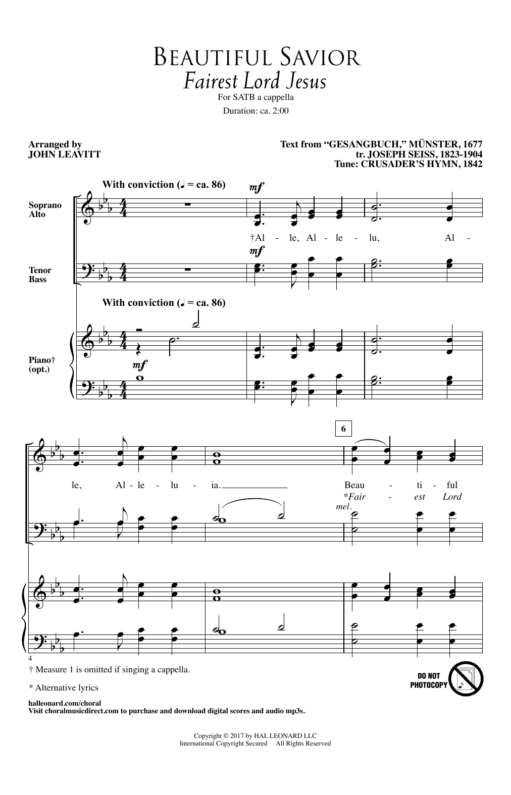 Beautiful Savior (SATB Choir) von John Leavitt