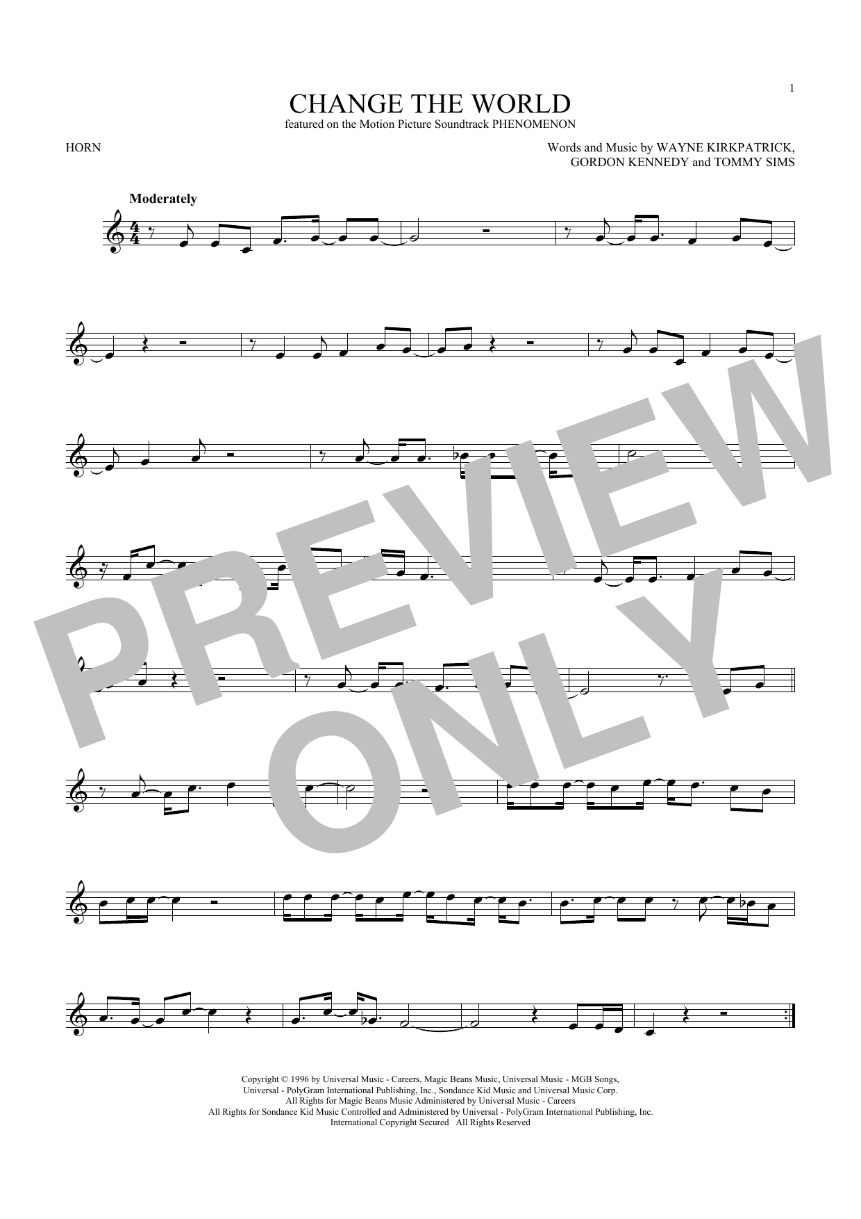 Change The World (French Horn Solo) von Eric Clapton