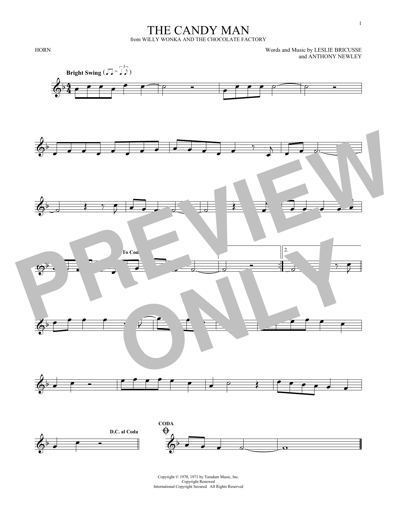 The Candy Man (French Horn Solo) von Sammy Davis Jr.