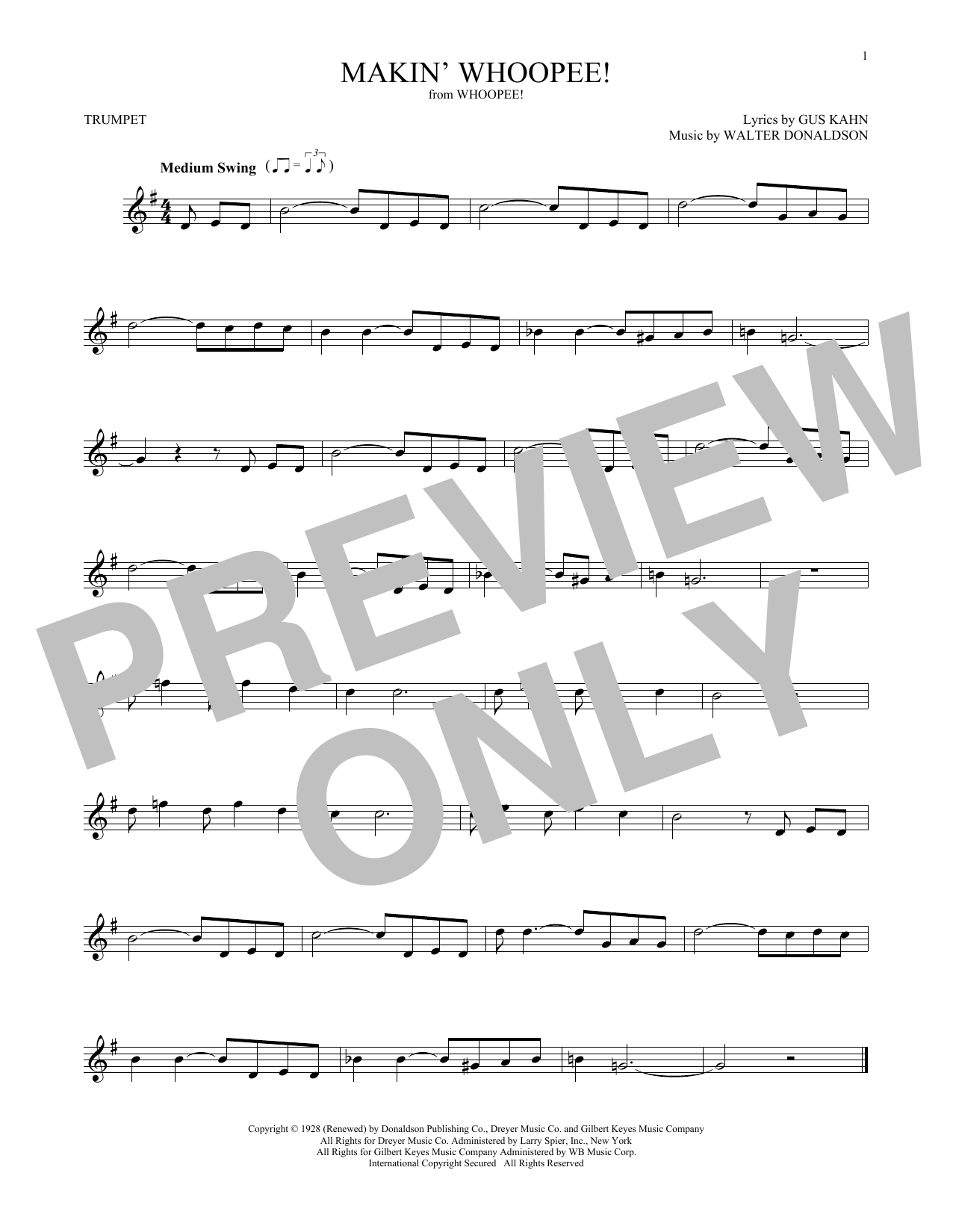 Makin' Whoopee! (Trumpet Solo) von Walter Donaldson