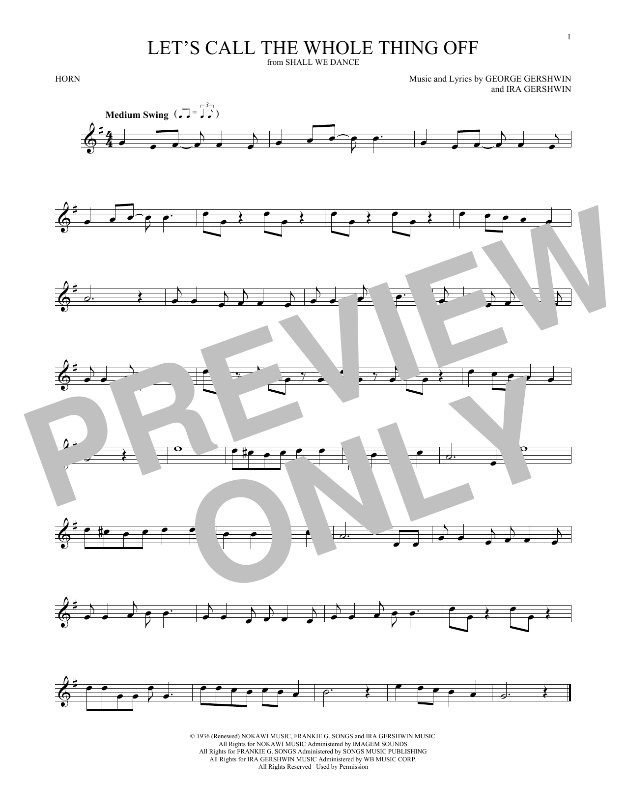 Let's Call The Whole Thing Off (French Horn Solo) von George Gershwin