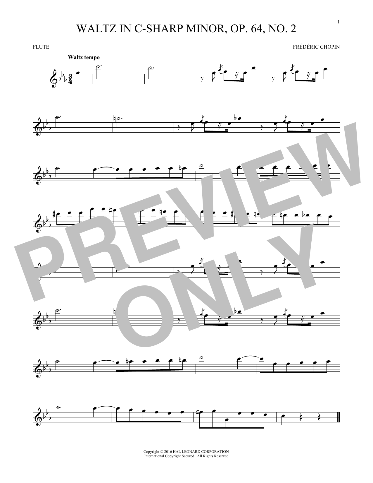Waltz In C-Sharp Minor, Op. 64, No. 2 (Flute Solo) von Frdric Chopin