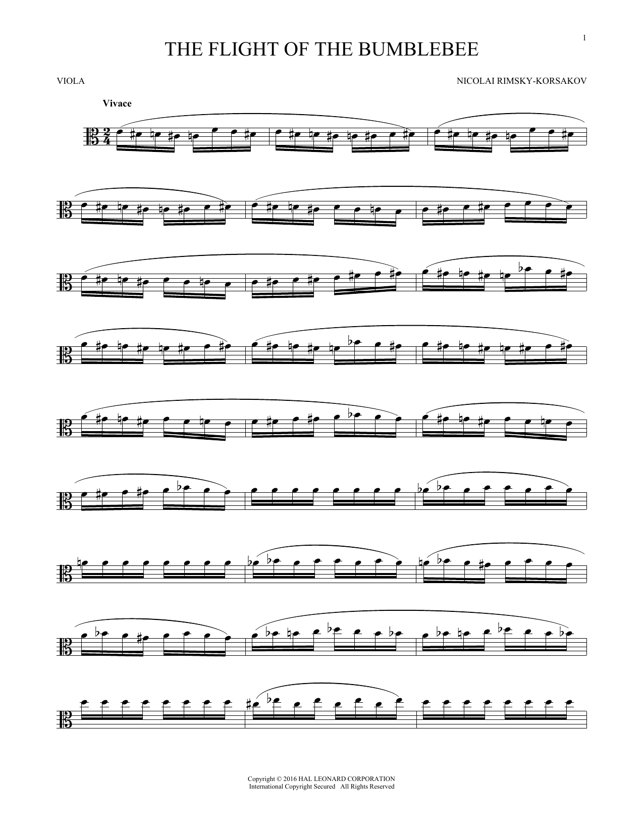 The Flight Of The Bumble Bee (Viola Solo) von Nicolay Rimsky-Korsakov